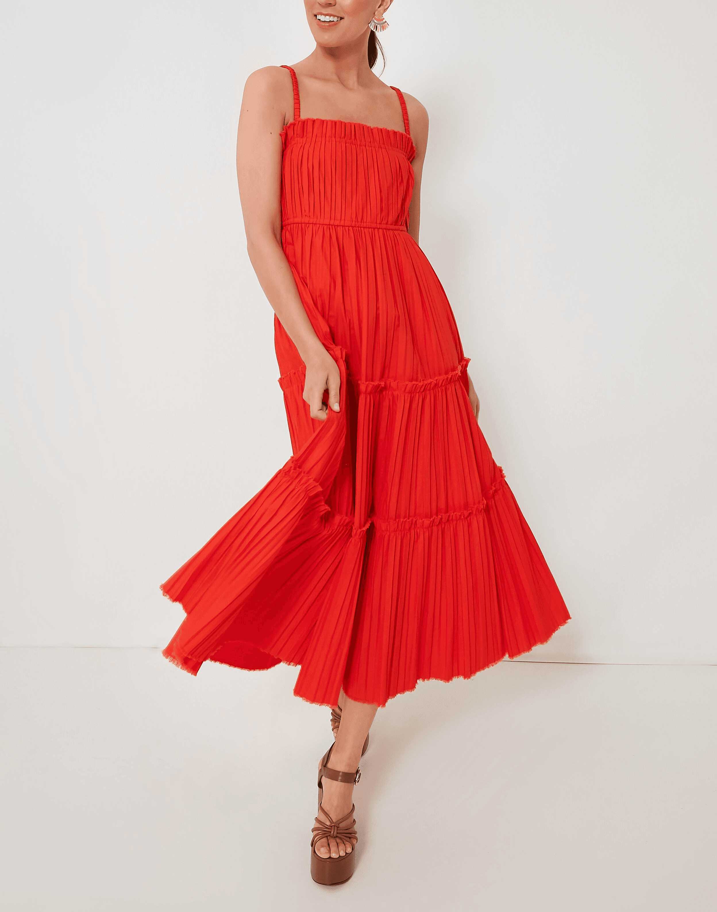 Poppy Greir Pleating Slip Dress - Image 1