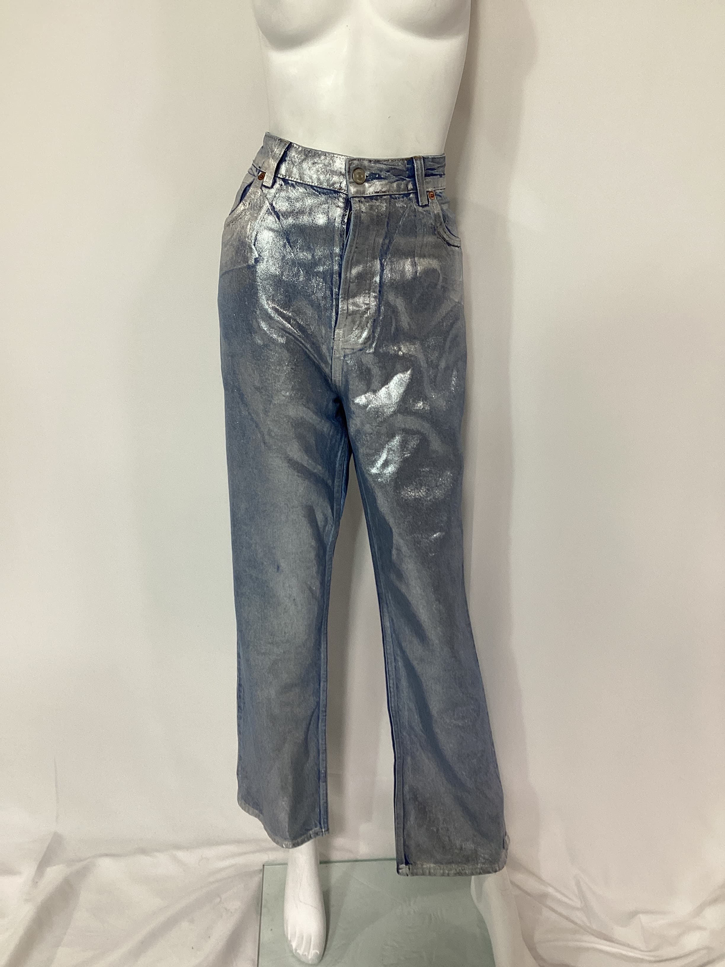 Cynthia High Rise Coated Straight Jeans - Image 3