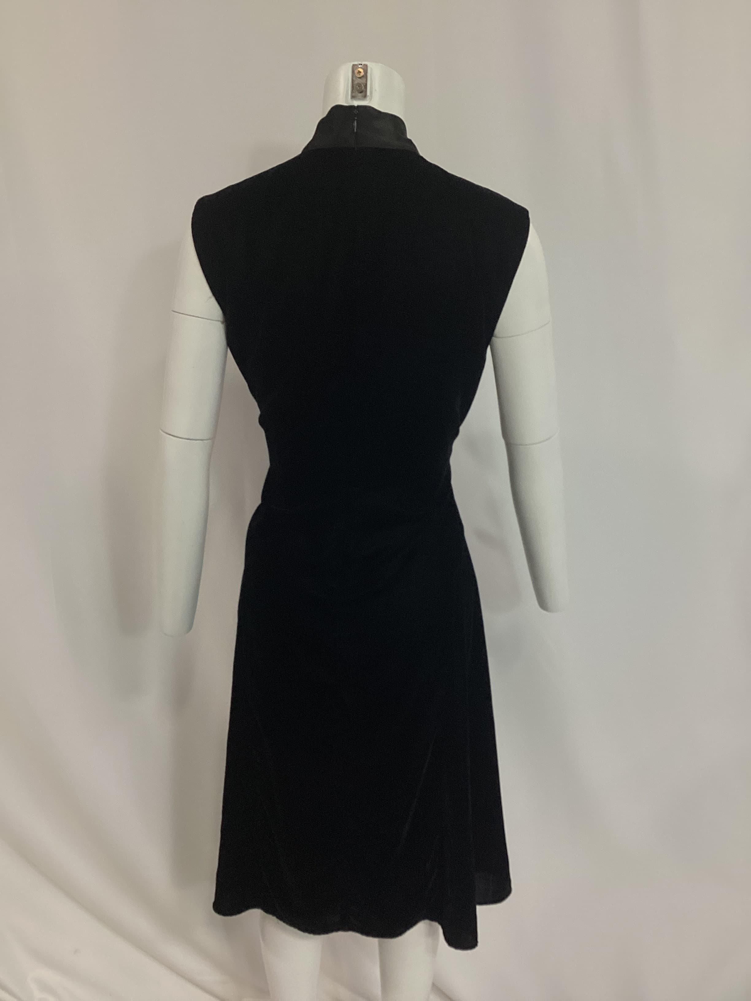 Tie-Neck Velvet Dress - Image 2