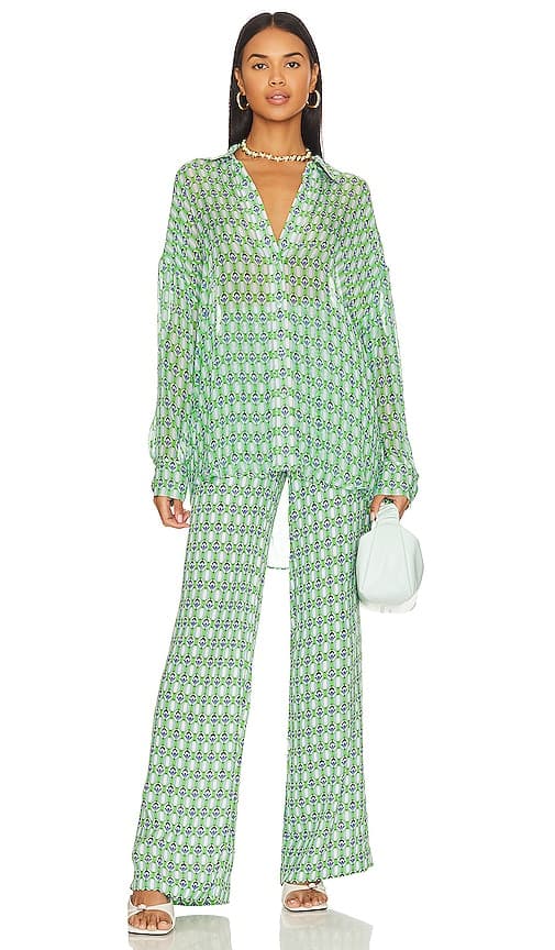 The Friday Shirt In Retro Mosaic Print - Image 1