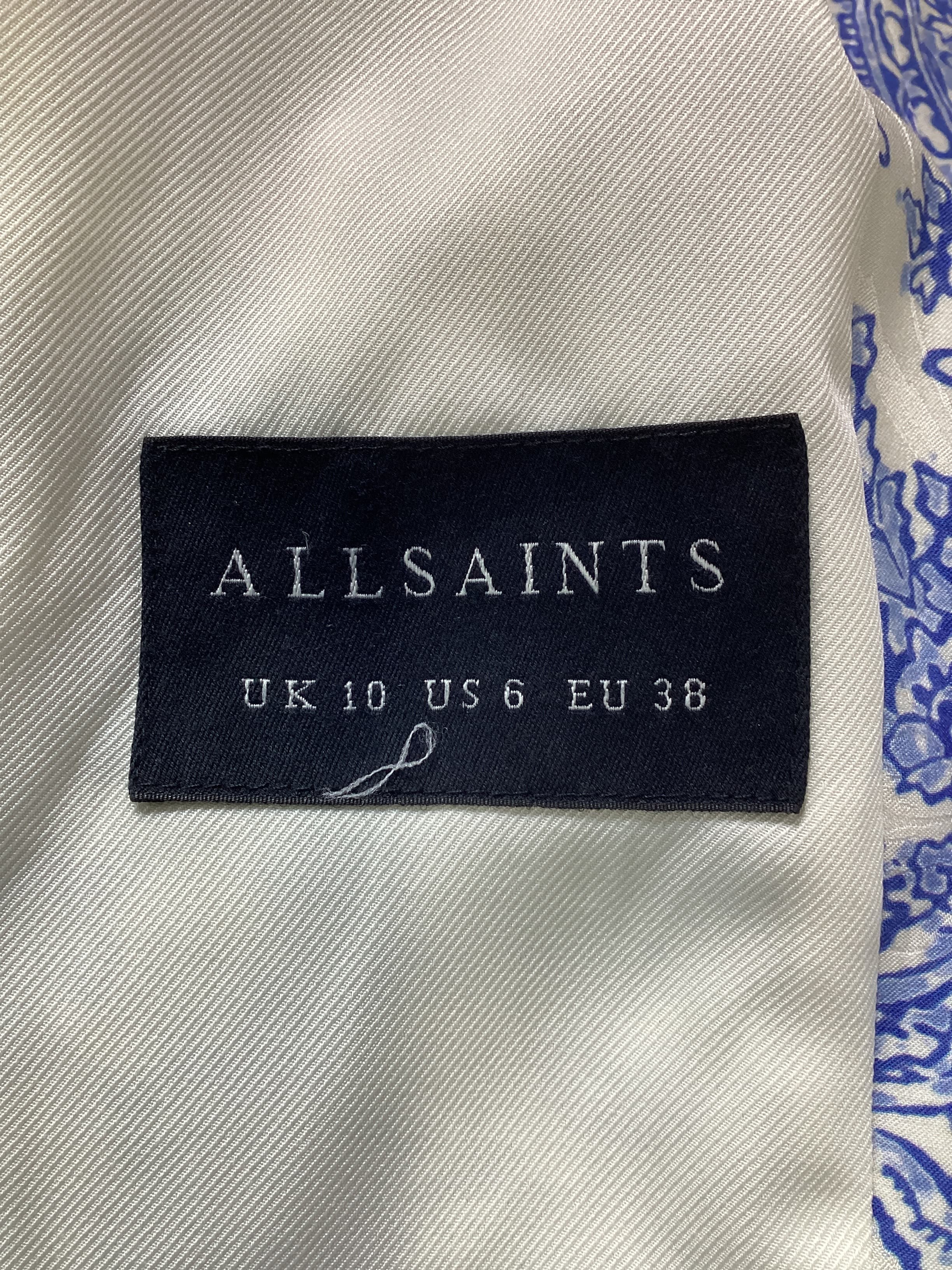 Aleida Rafaella Blazer In Blue & White - Image 3