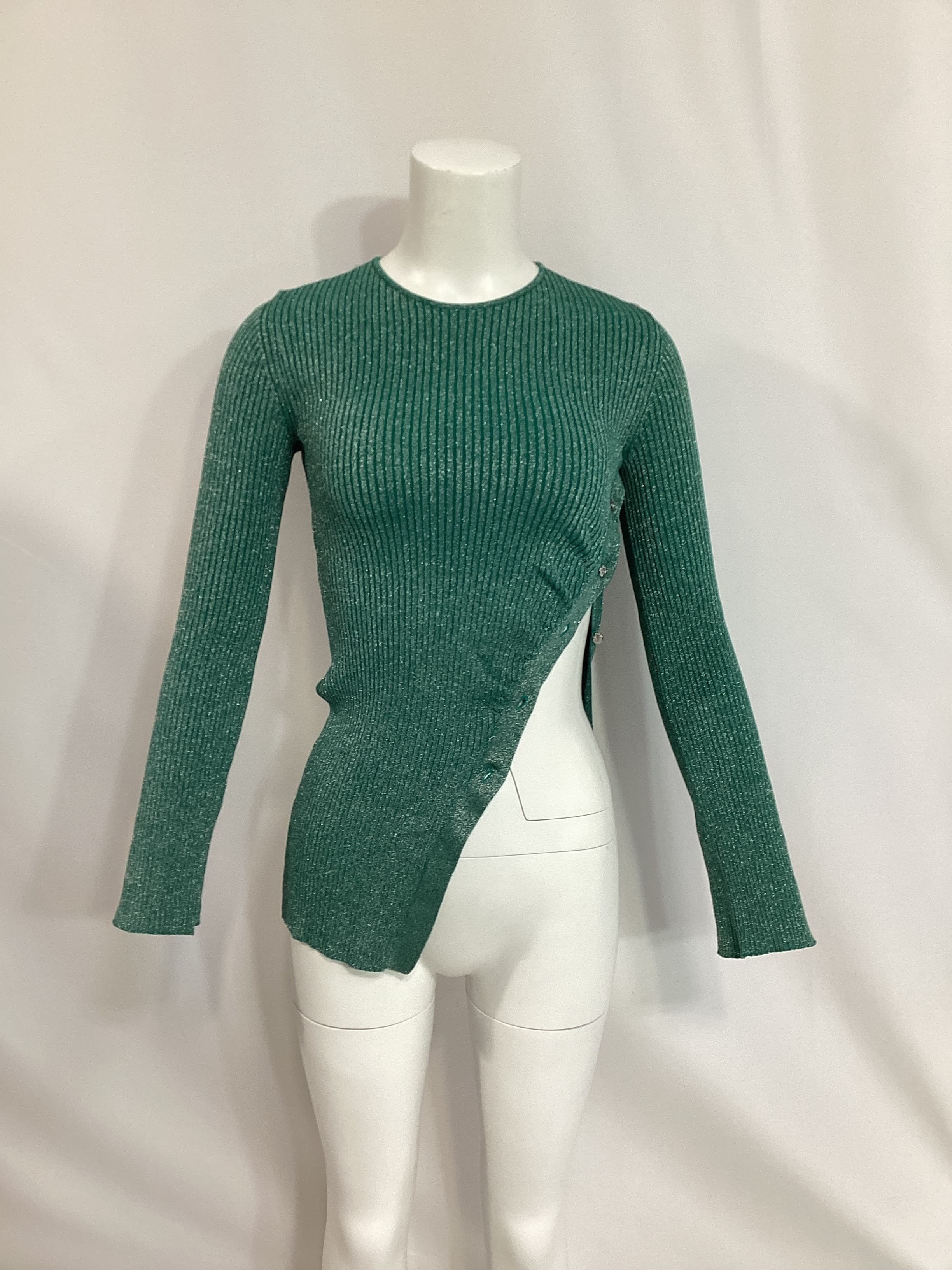Gaia Sweater In Ocean Teal Lurex - Image 3