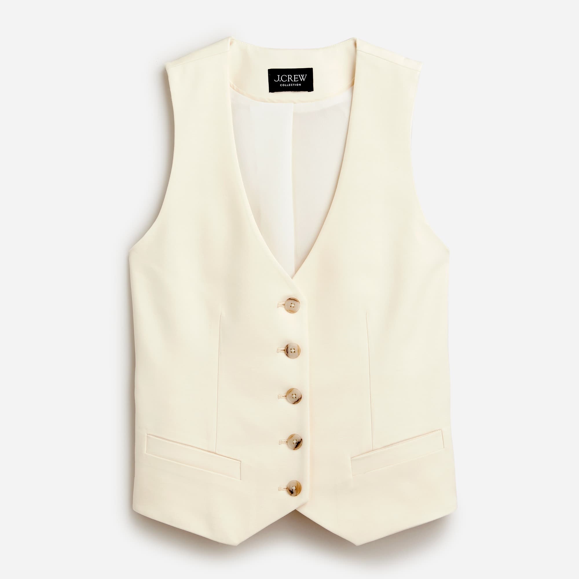 Slim-Fit Vest In Drapey Twill - Image 1