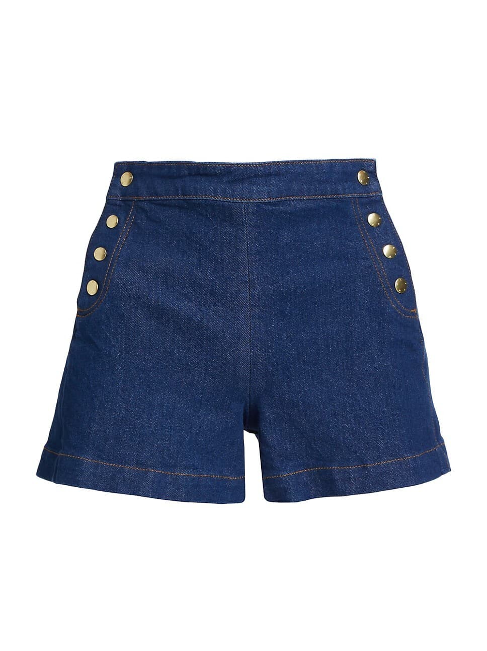 Sailor Snap Denim Shorts - Image 1