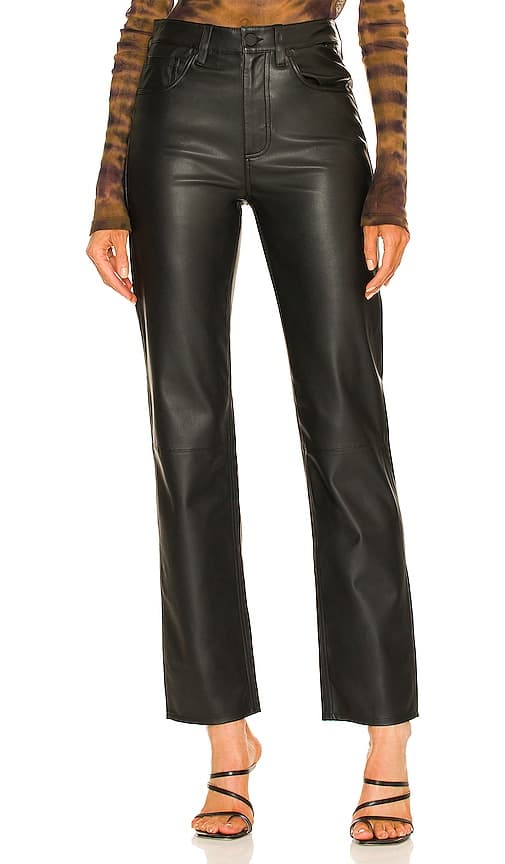 Alexxis Faux Leather Straight In Super Black - Image 1