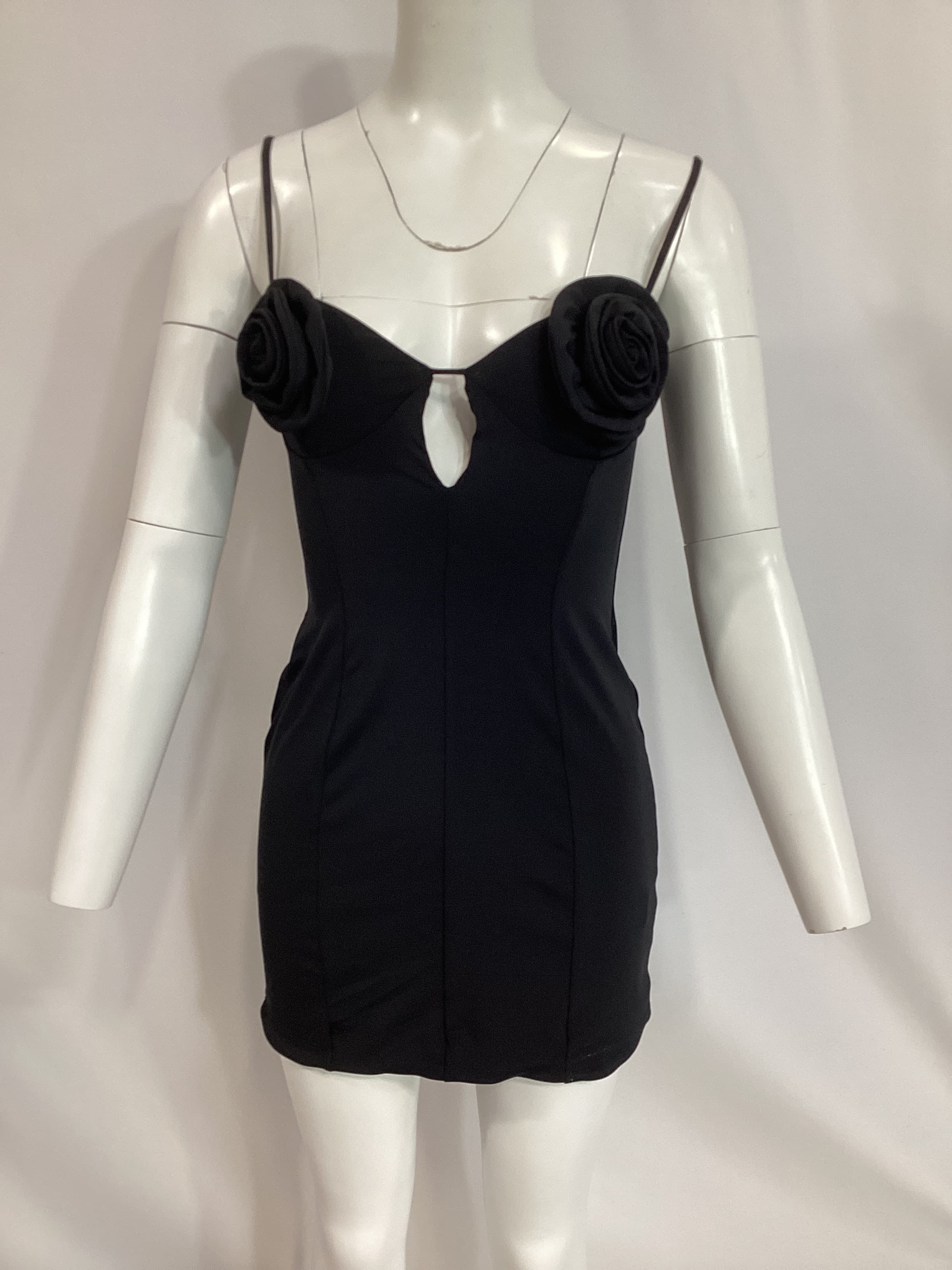 Silas Mini Dress In Noir - Image 2