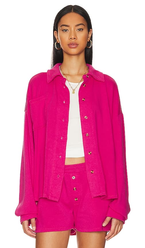 Malone Button Down In Fuchsia - Image 1