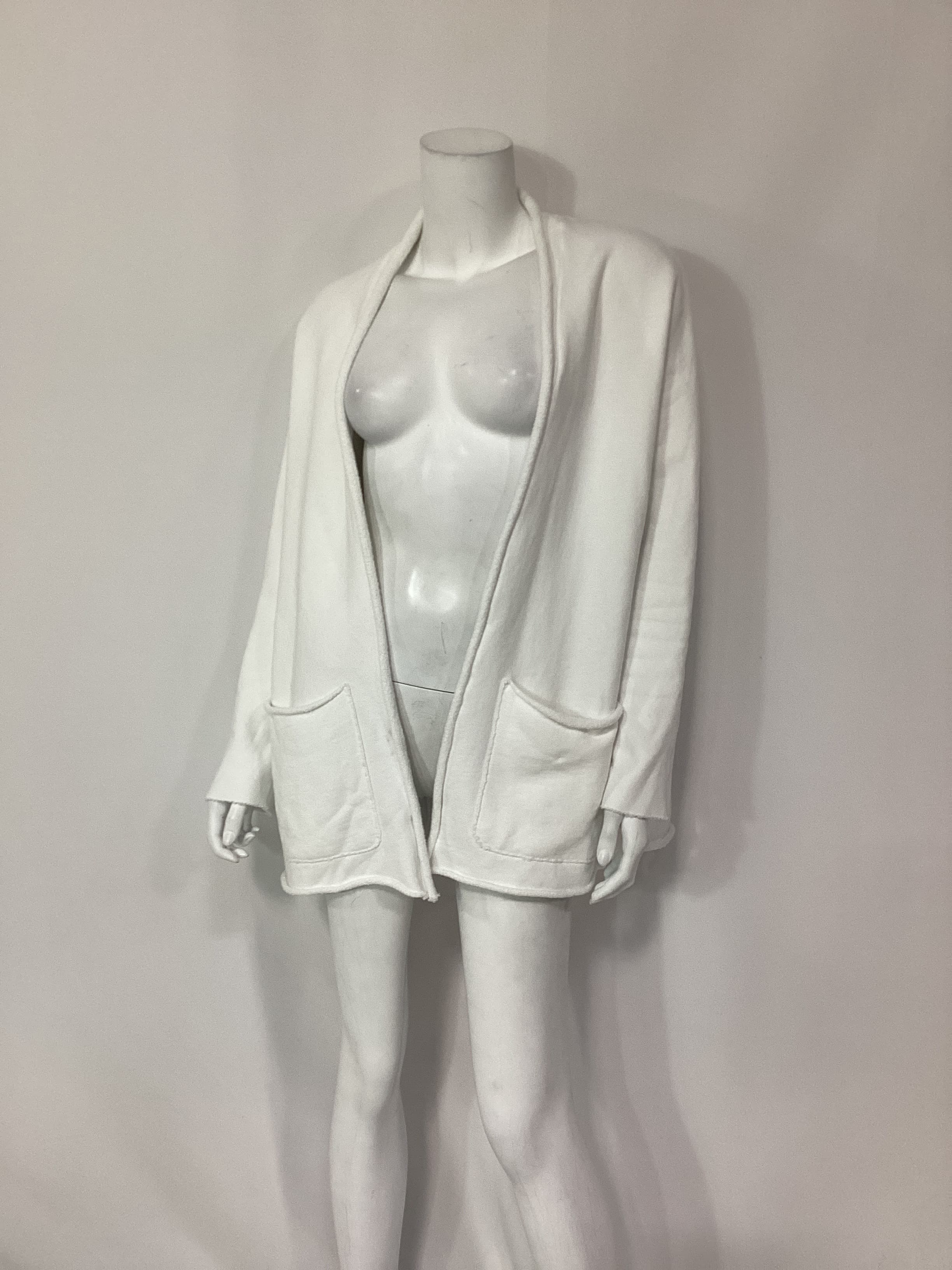 Beach Cardigan In White - Image 3