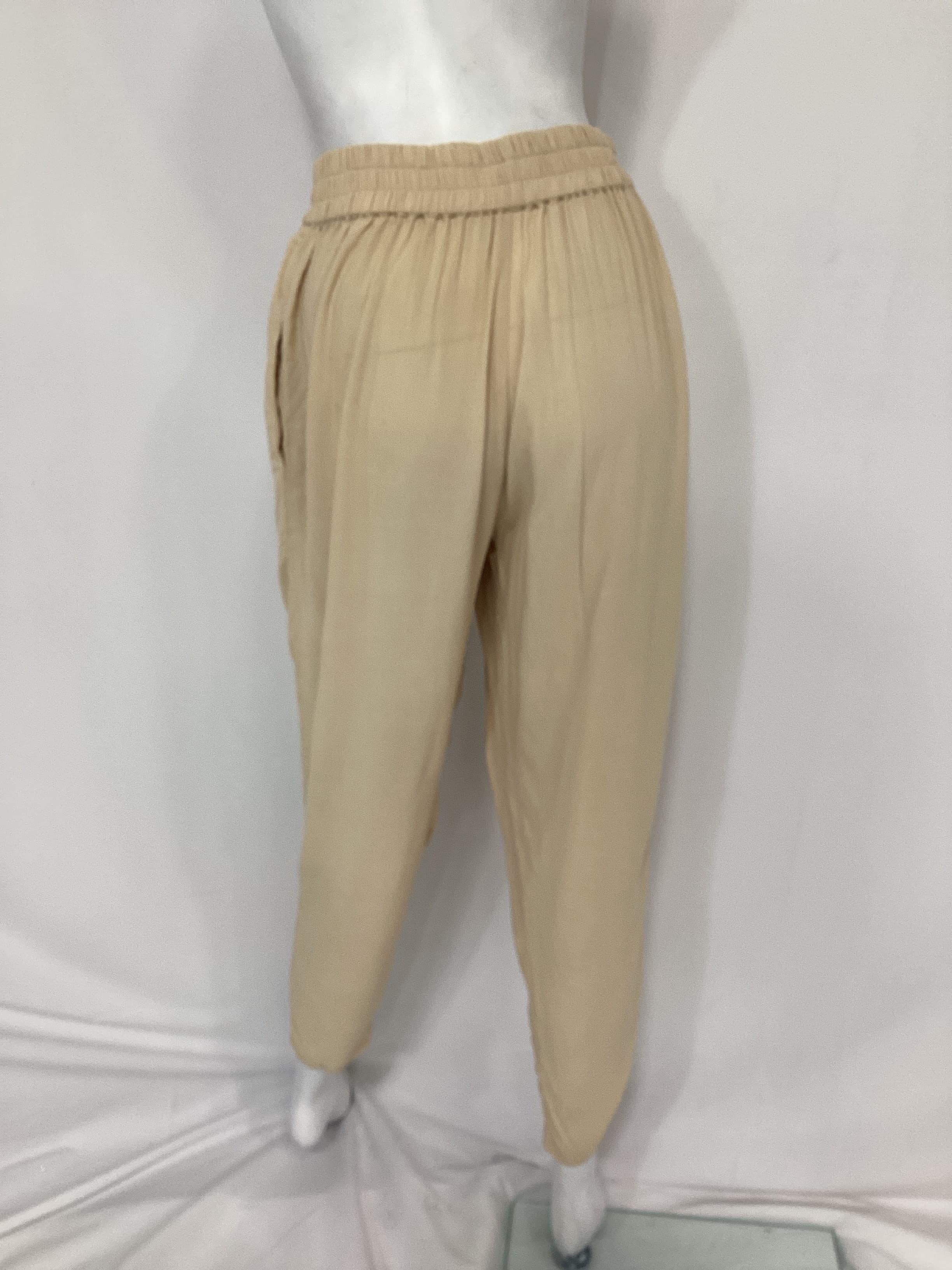 Tanah Solid 80s Pleated Trouser In Doe - Image 3