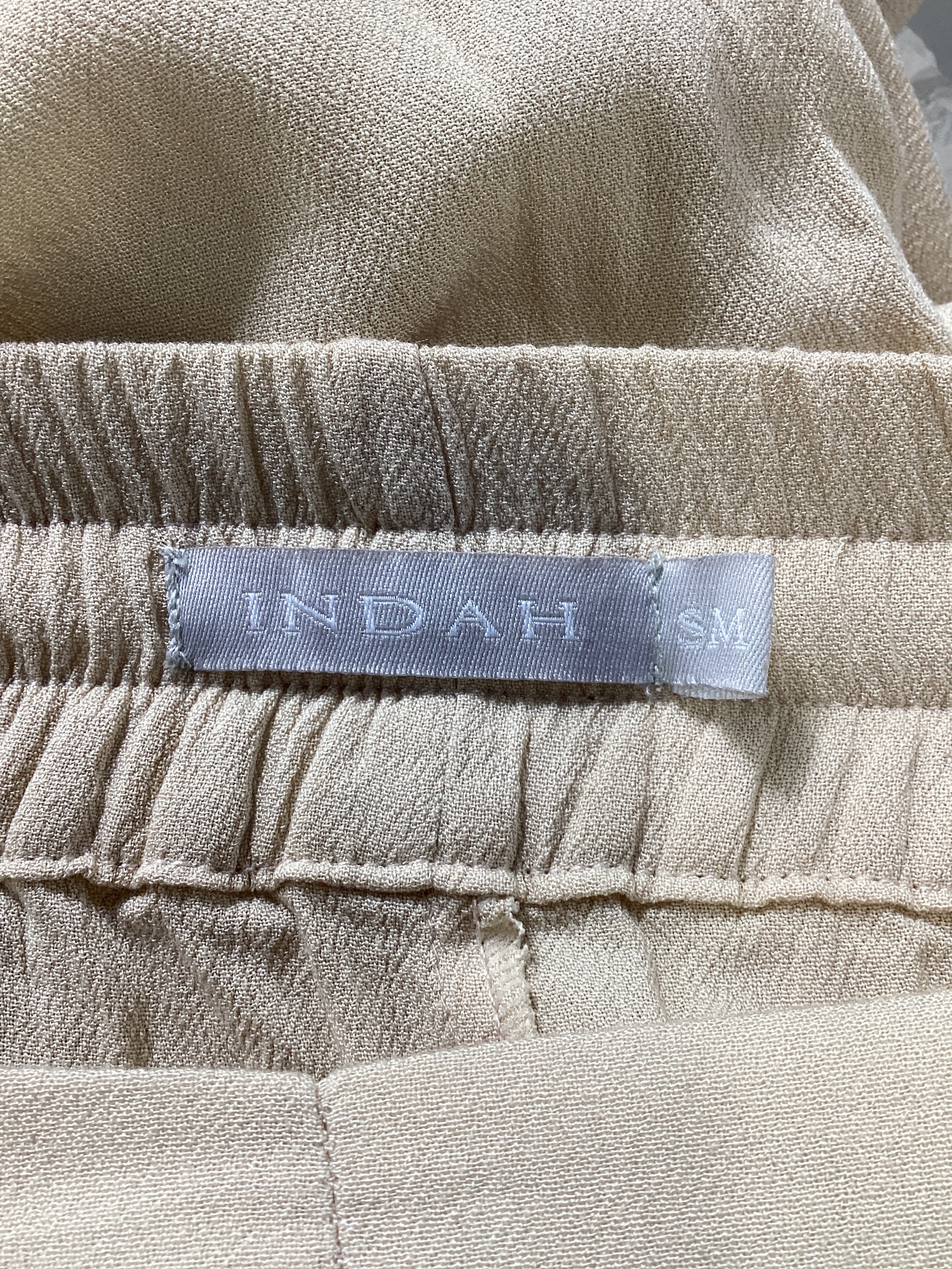 Tanah Solid 80s Pleated Trouser In Doe - Image 4