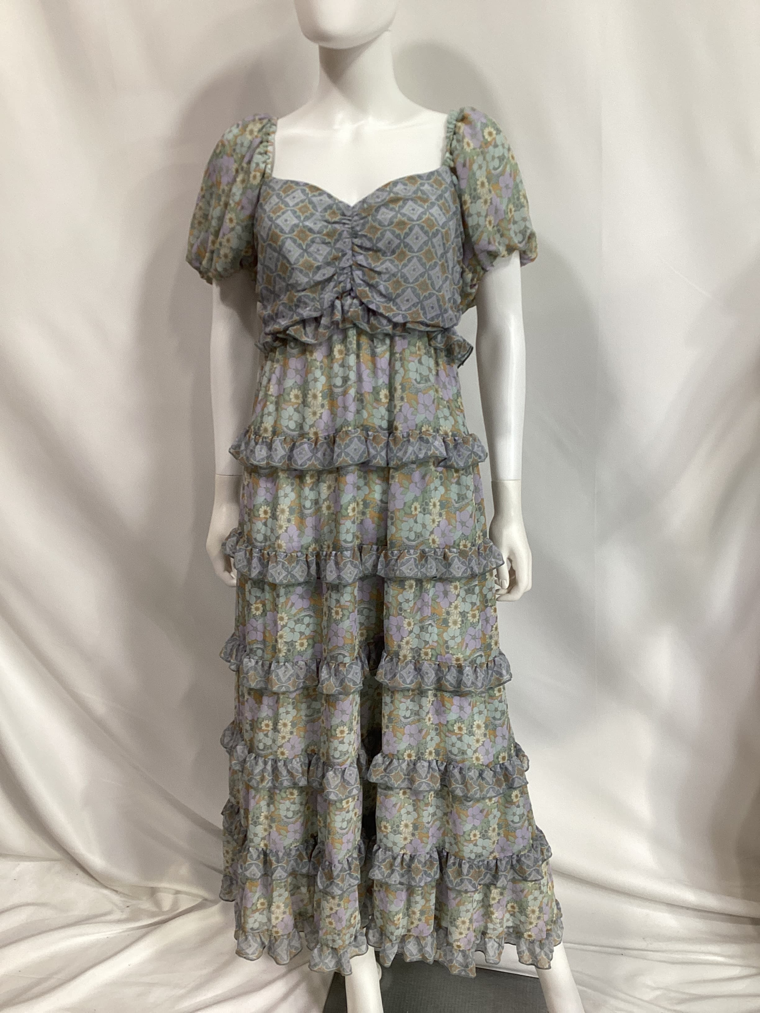 Colette Maxi Dress In Primrose Print - Image 3