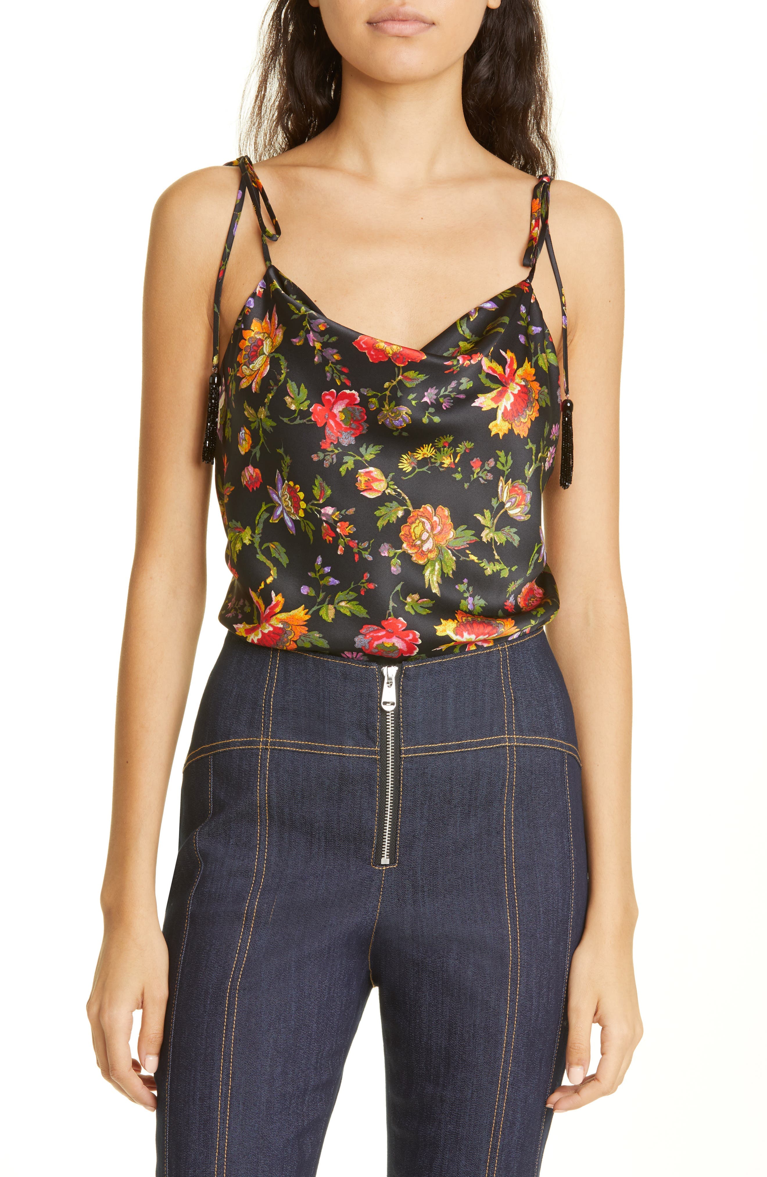 Marta Floral Satin Camisole - Image 1