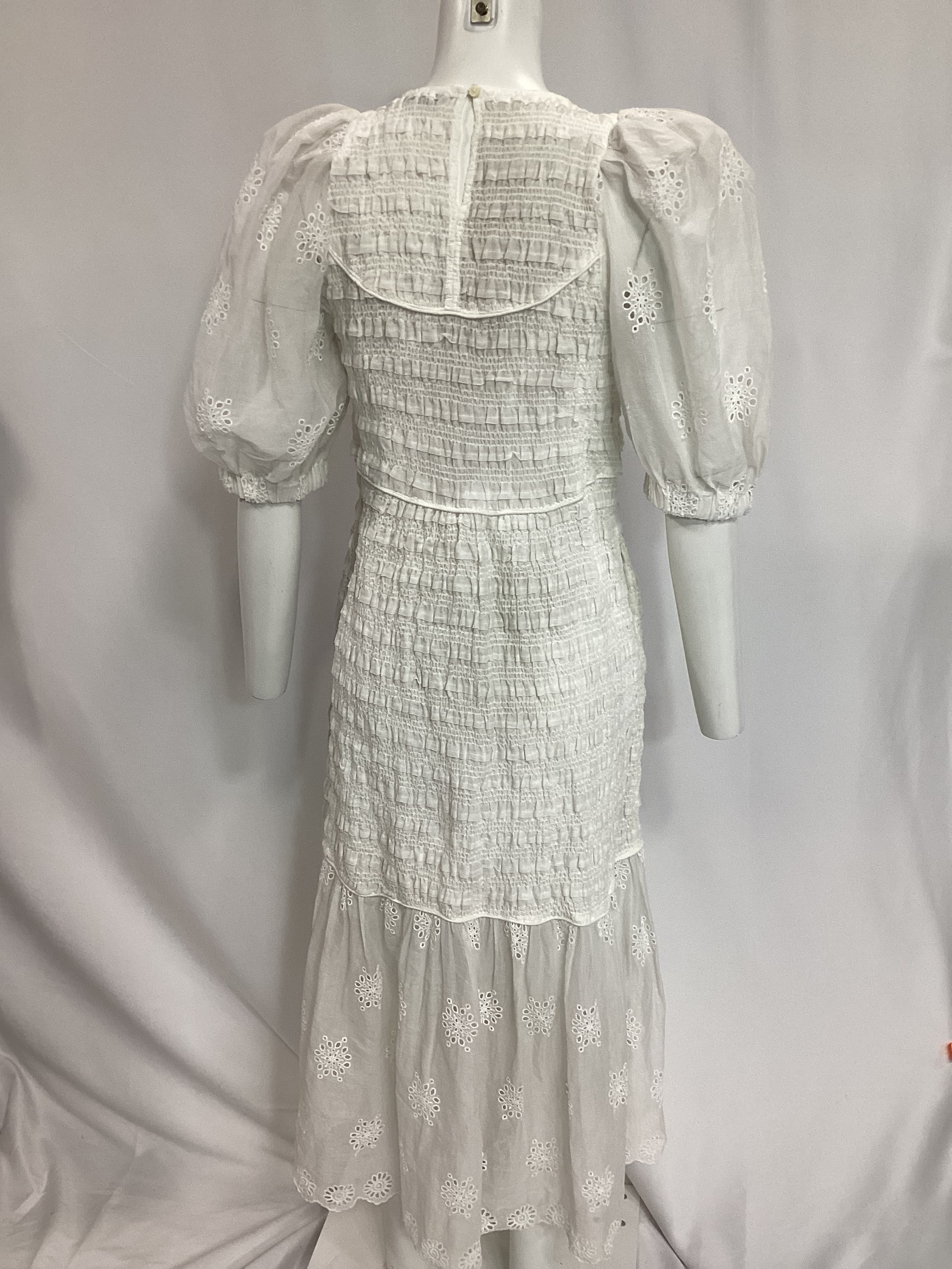 Blaine Eyelet Puff Sleeve Smocked Dress - Image 2