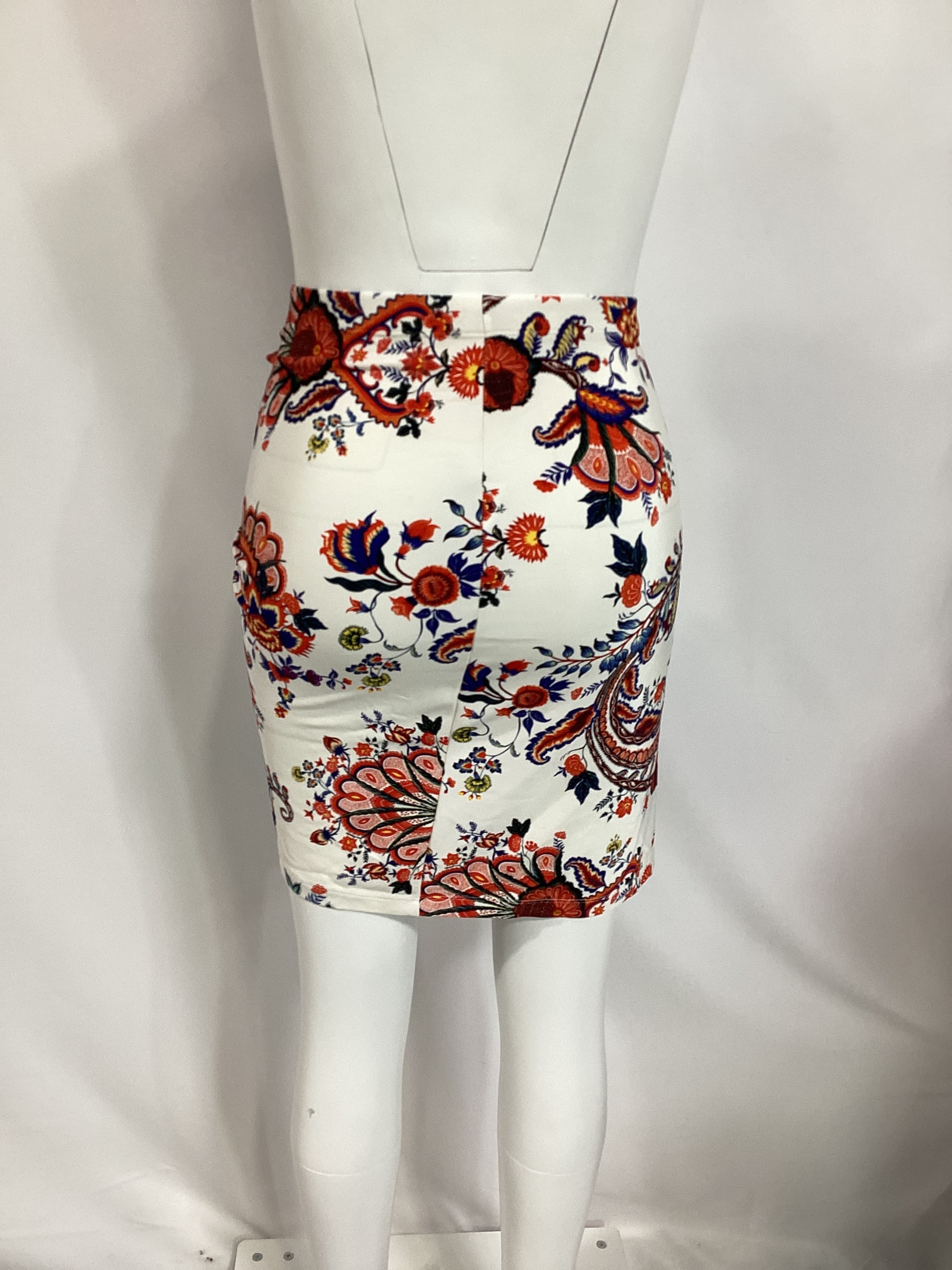 Asymmetric Ruched Paisley-Print Stretch-Jersey Mini Skirt - Image 2