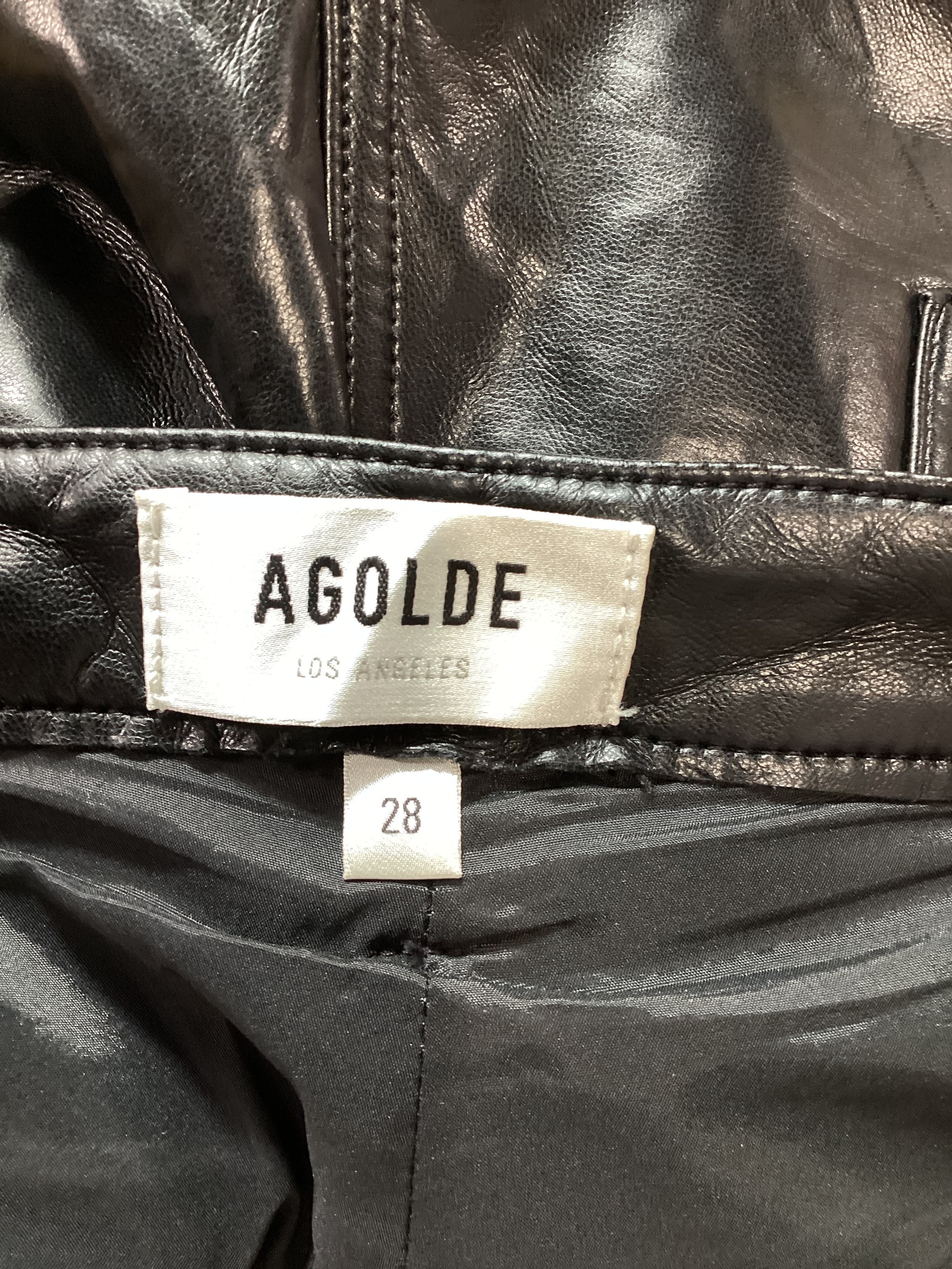 Recycled Leather Relaxed Boot Pant In Detox - Image 4