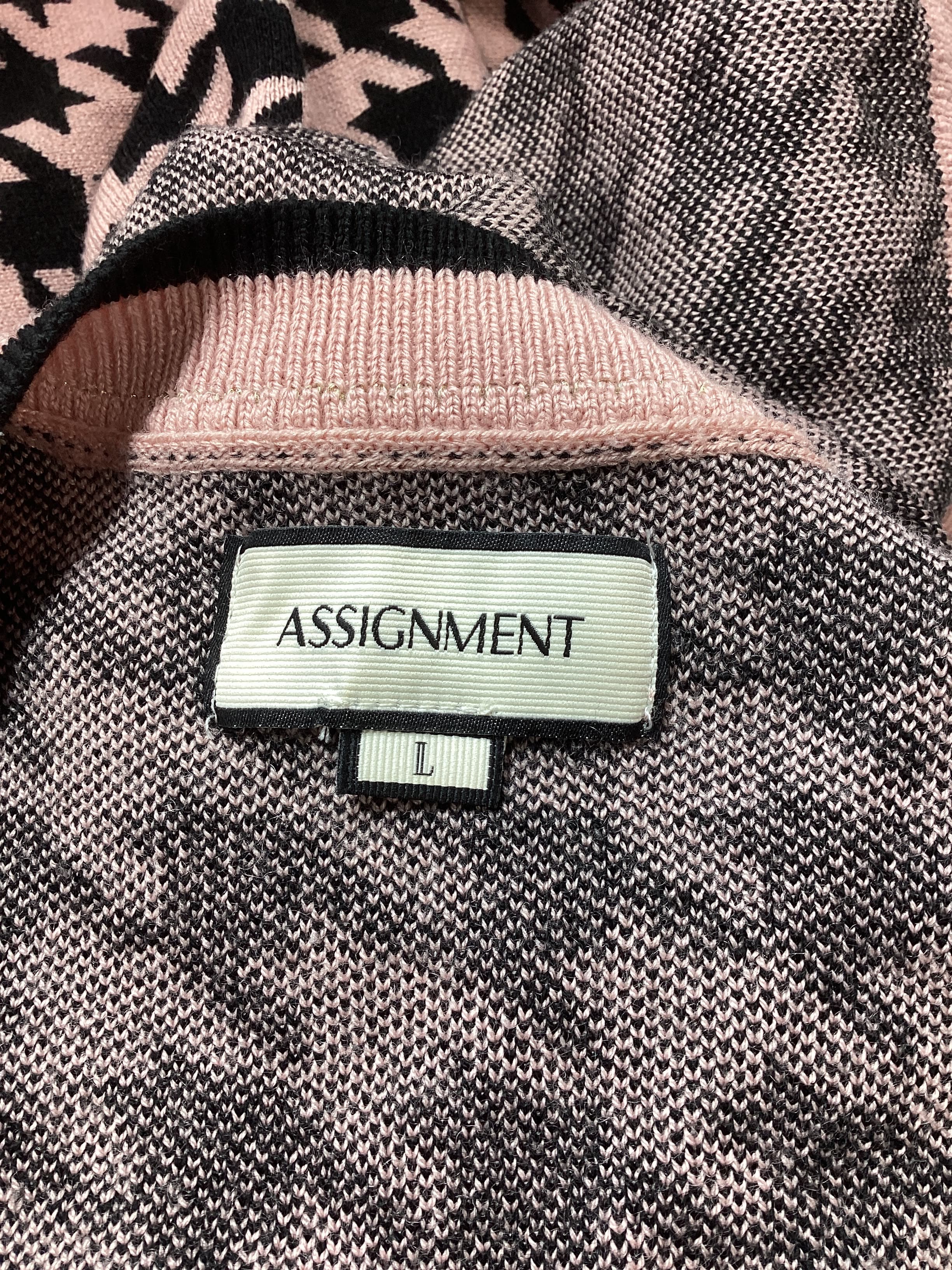 Carly Cardigan In Pink & Black - Image 3