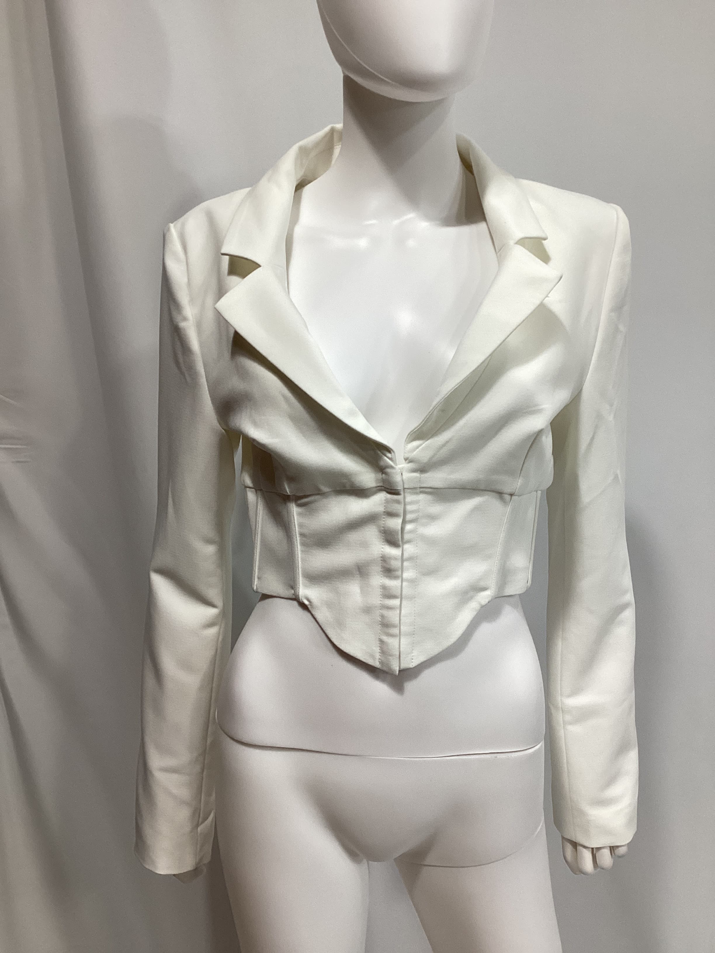 Marcella Corset Blazer In Orchid White - Image 3