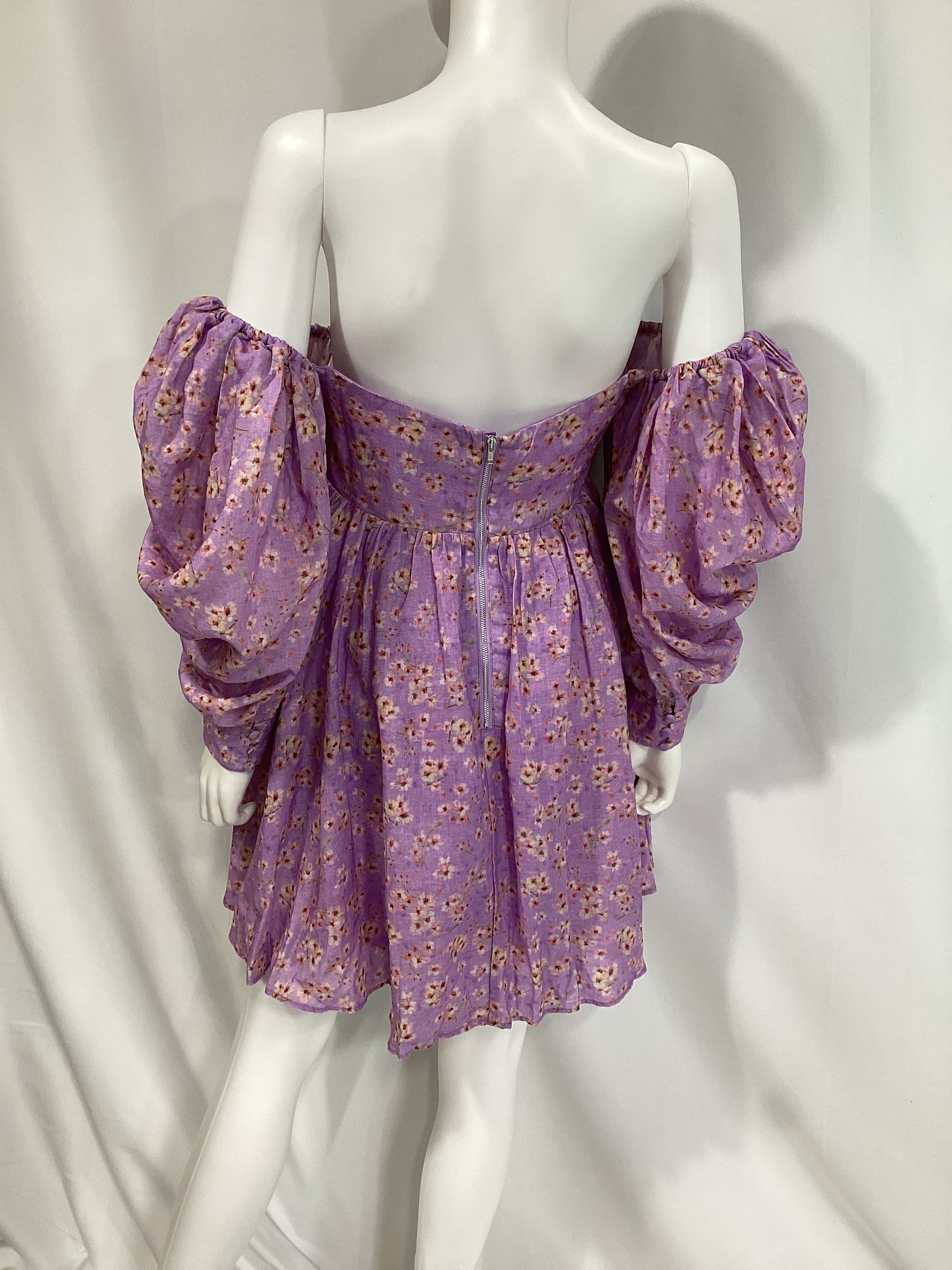 Lani Floral Mini Dress In Lilac Mist - Image 2
