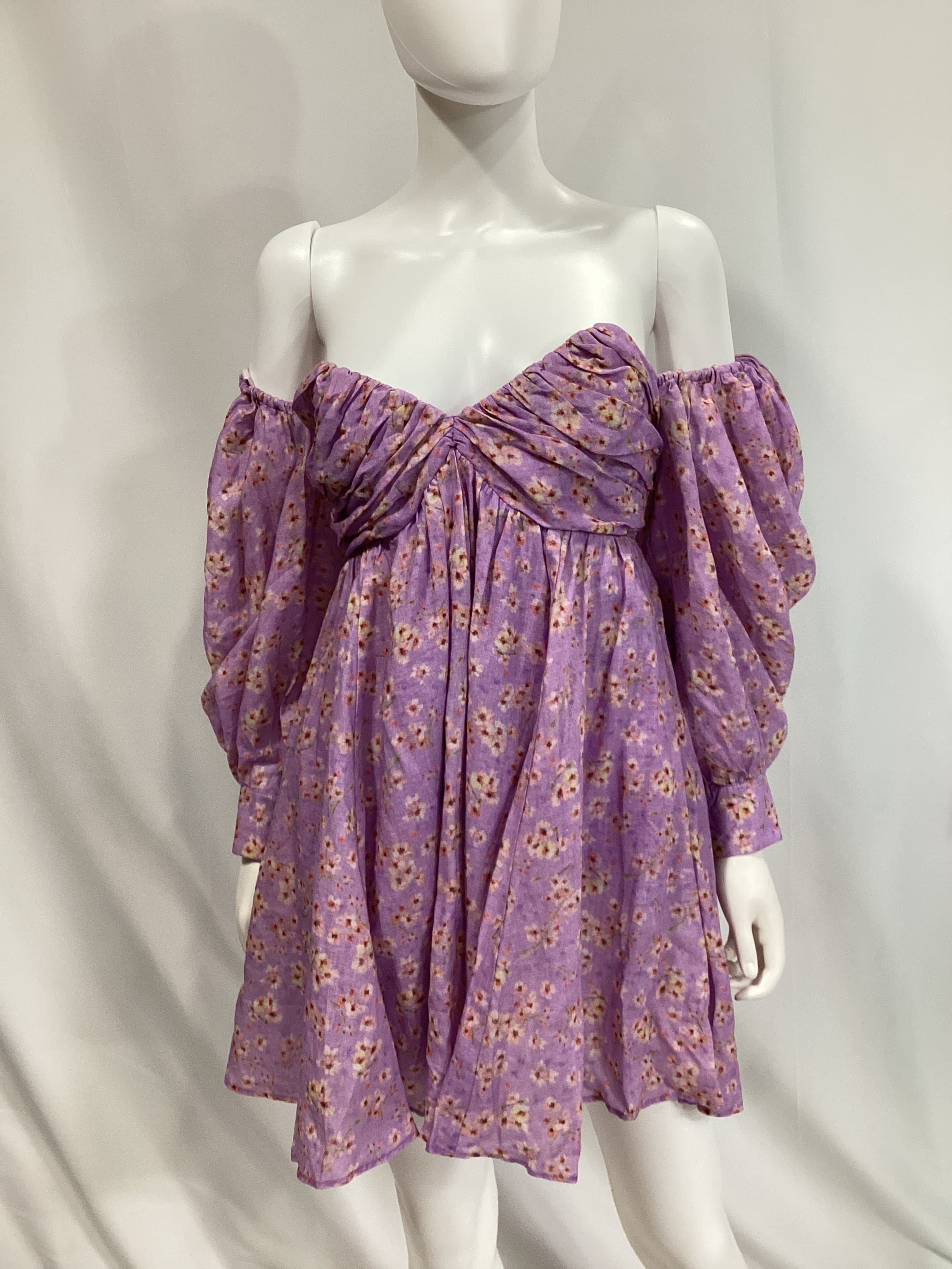Lani Floral Mini Dress In Lilac Mist - Image 3