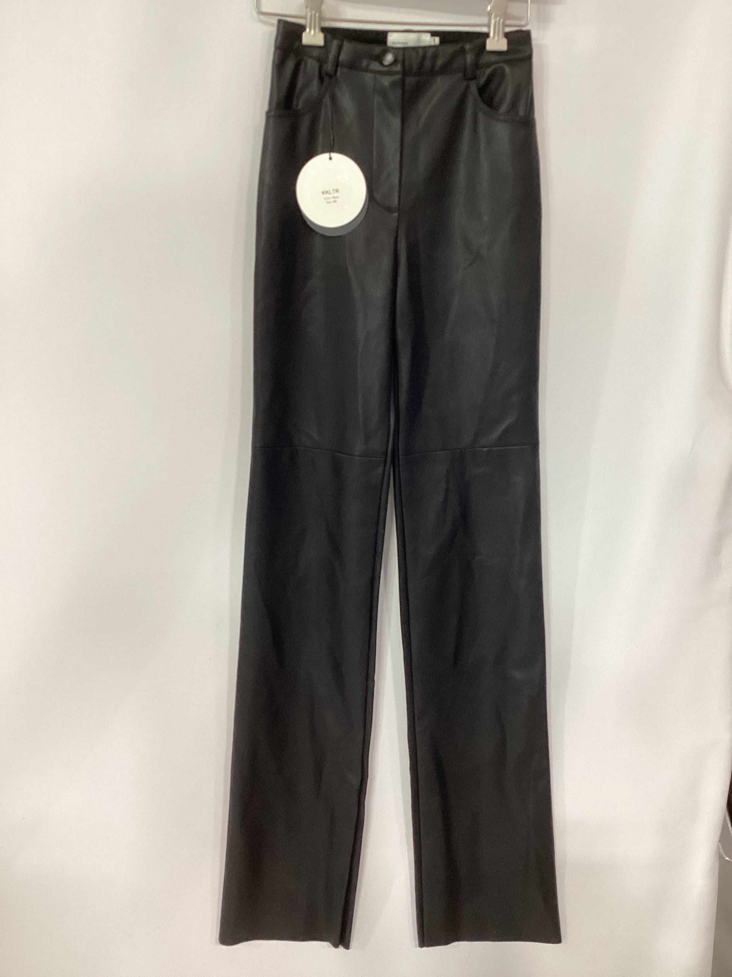 Killa Faux Leather Trousers In Black - Image 3