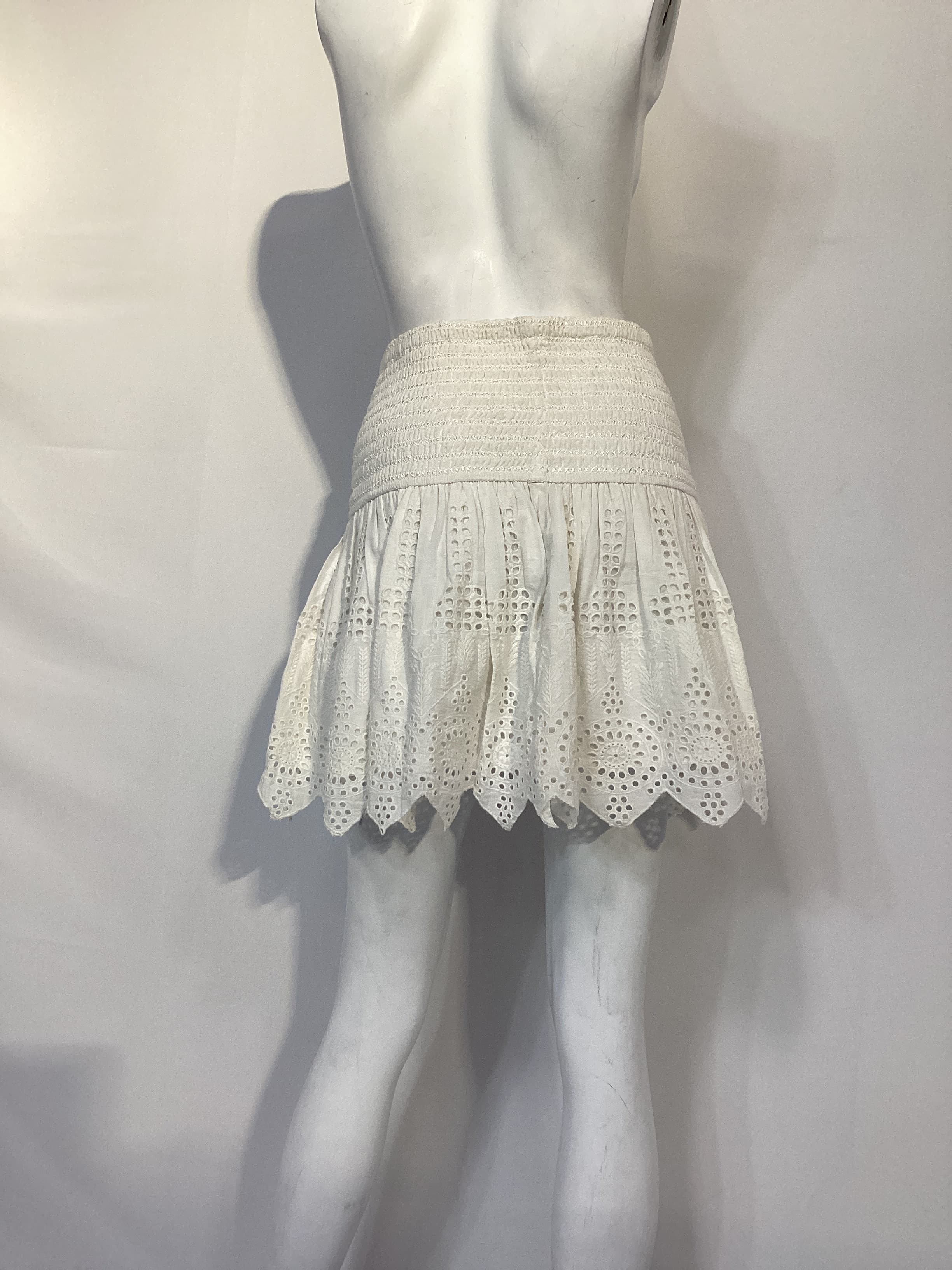 Ruby Mini Skirt In Off White - Image 2