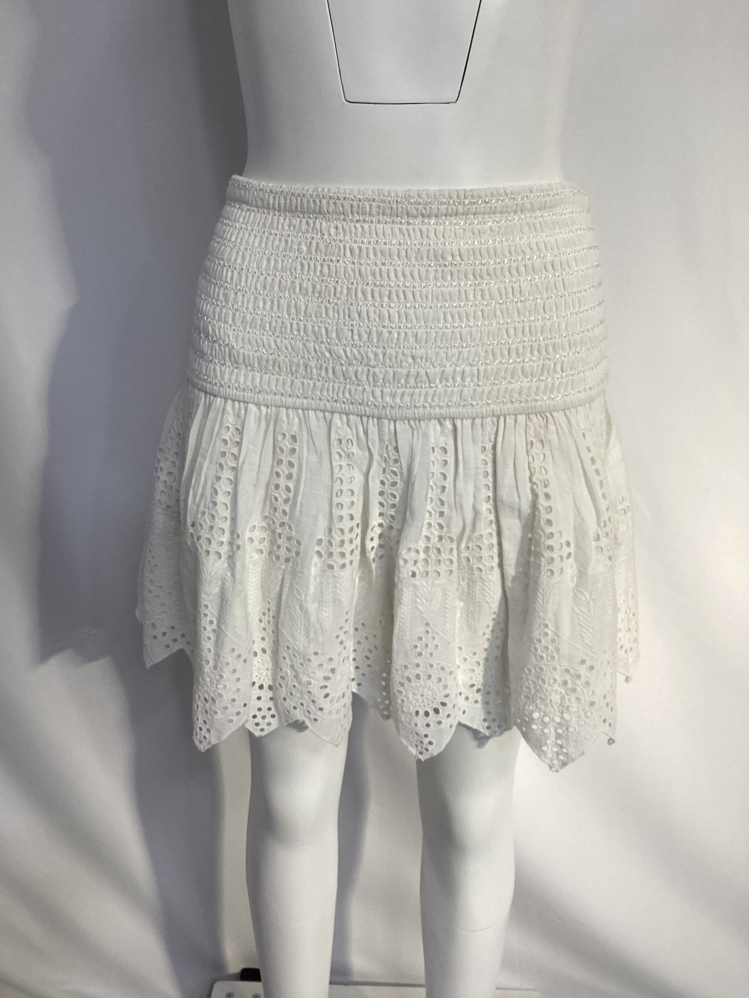 Ruby Mini Skirt In Off White - Image 3