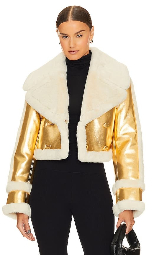 L'academie X Marianna Elijah Jacket In Gold - Image 1