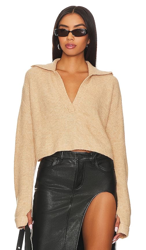L'academie X Marianna Harley Knit Pullover In Oat - Image 1