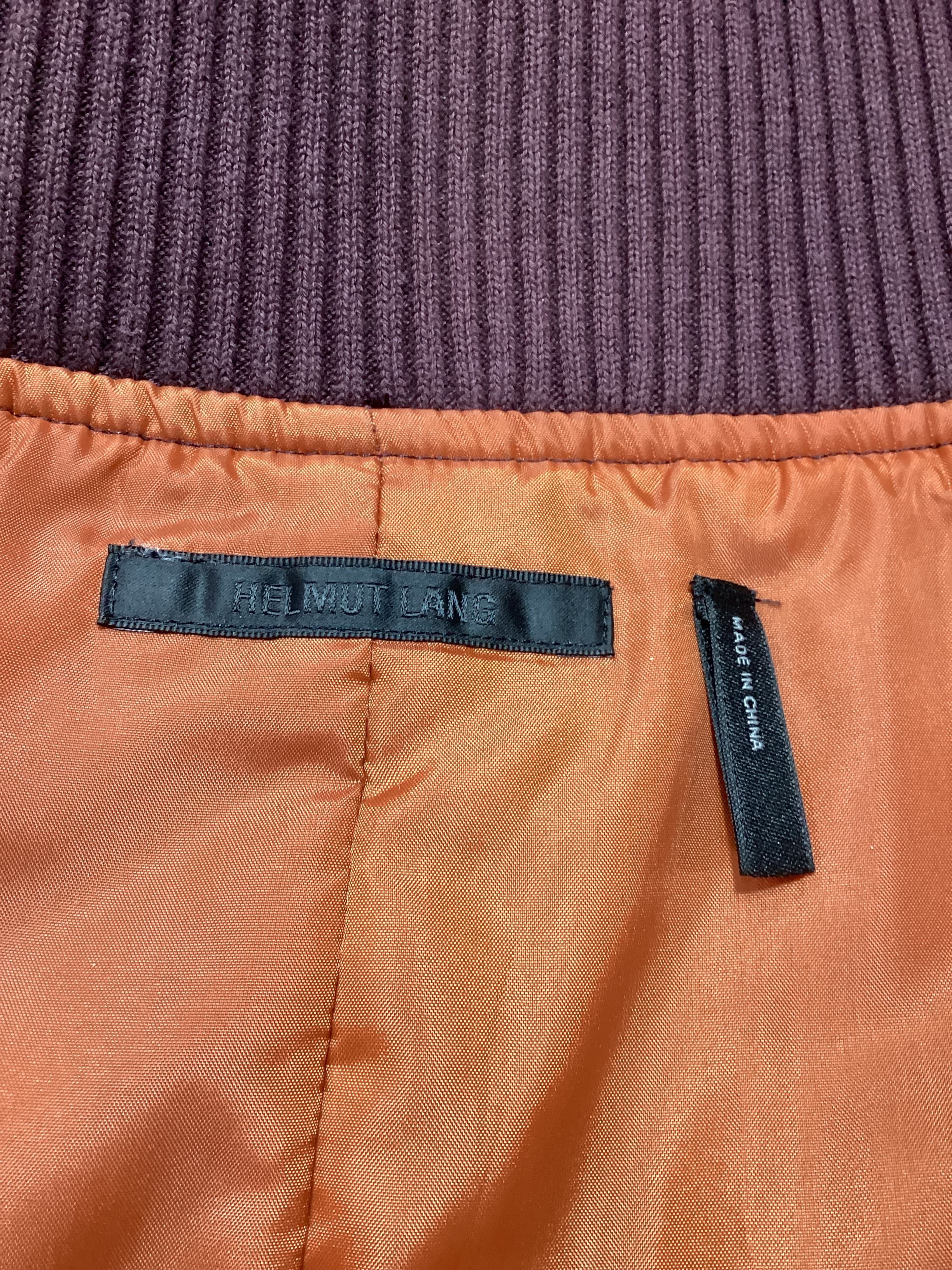 Bomber Mini Skirt In Maroon - Image 4