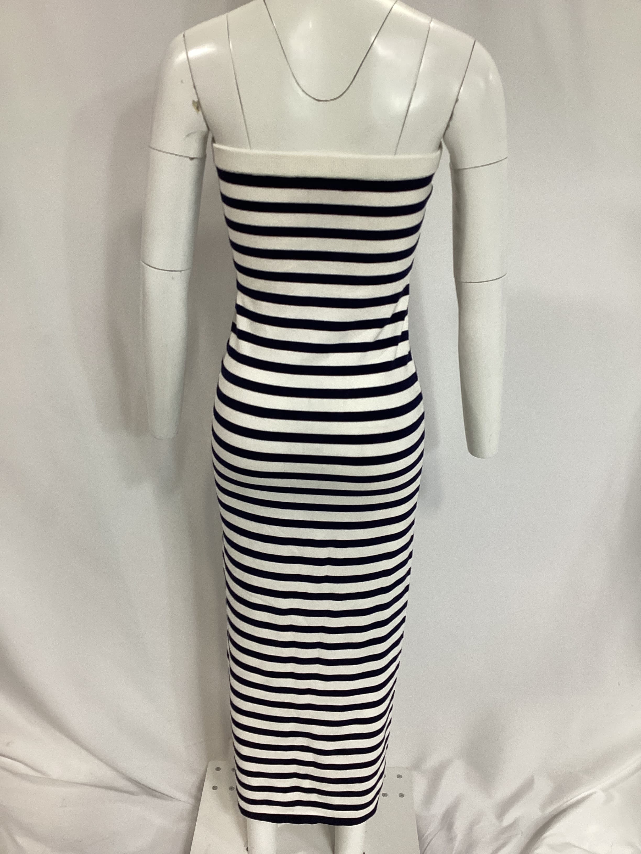L'academie By Marianna Addison Striped Dress In Navy & White - Image 3