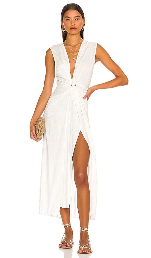 Down The Line Cover Up In Cream - Image 1
