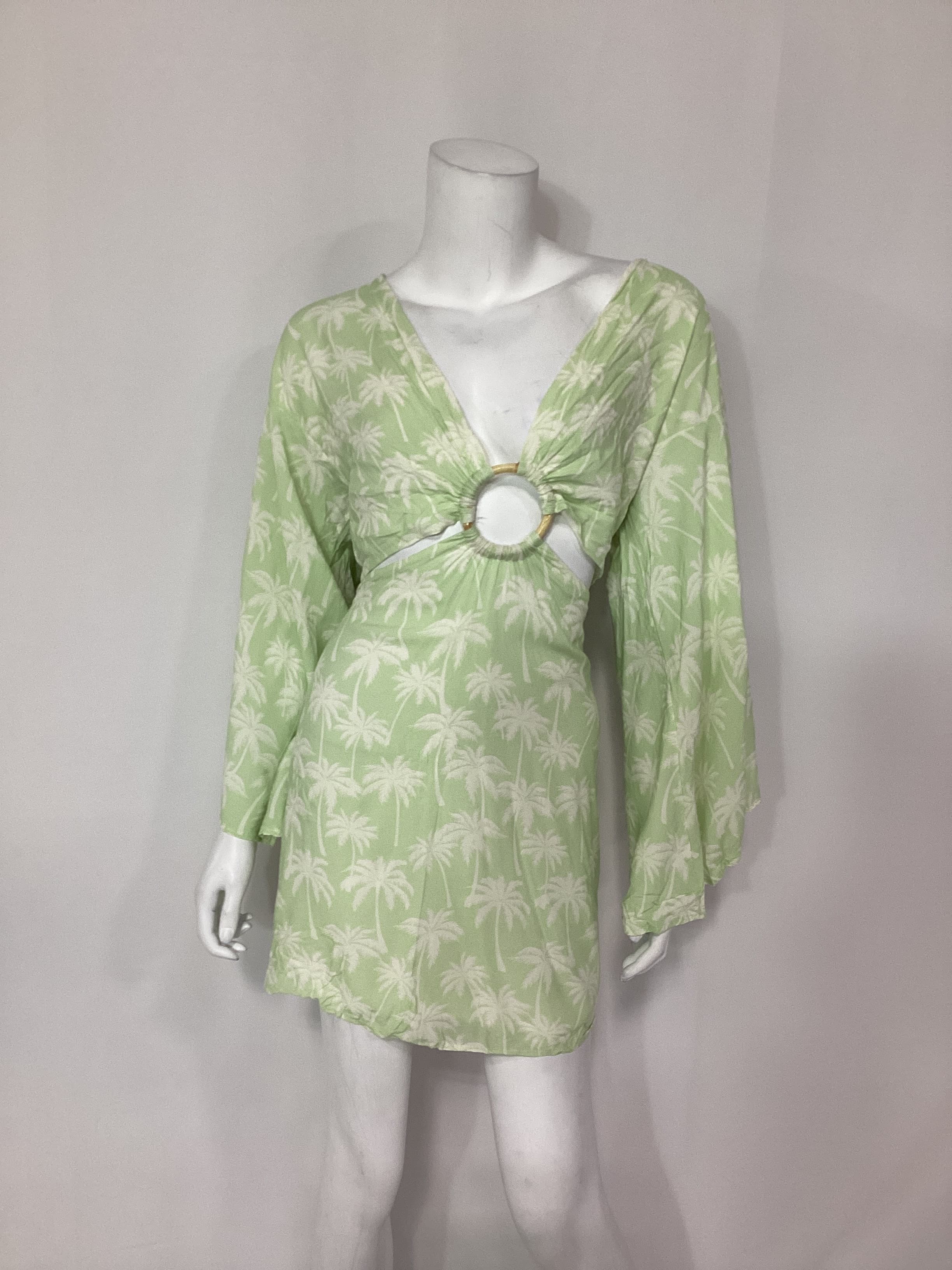 Maysa Kimono Dress In Palm Tree Print - Image 3