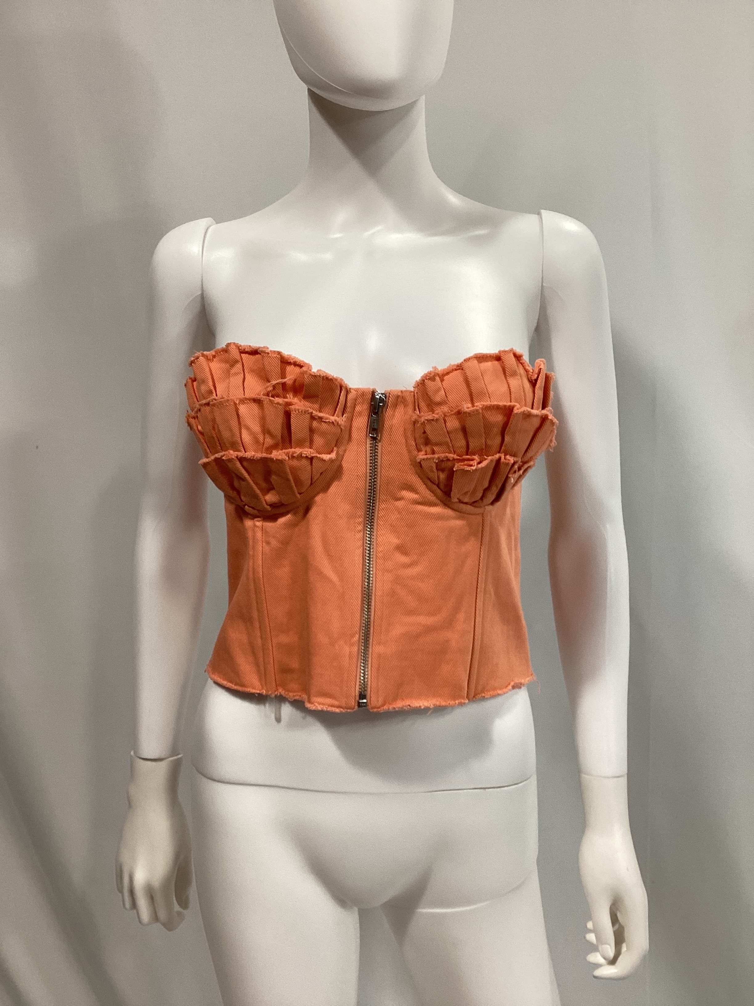 Lovers And Friends X Anja Dujakovi_ Bruna Bustier Top In Soft Orange - Image 4