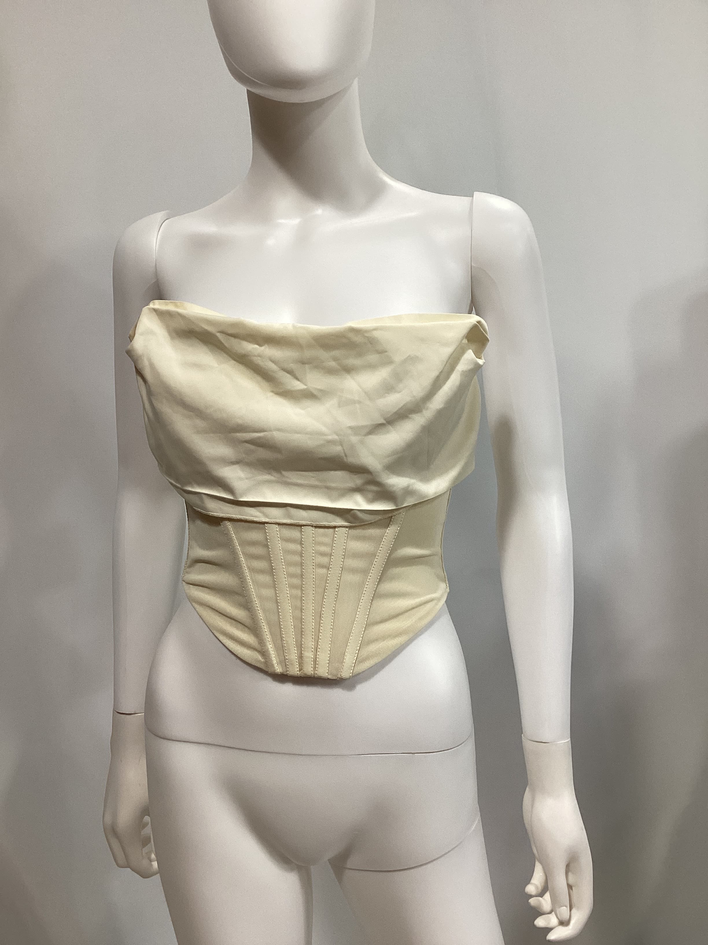 Hailee Bustier Top In Ivory - Image 2