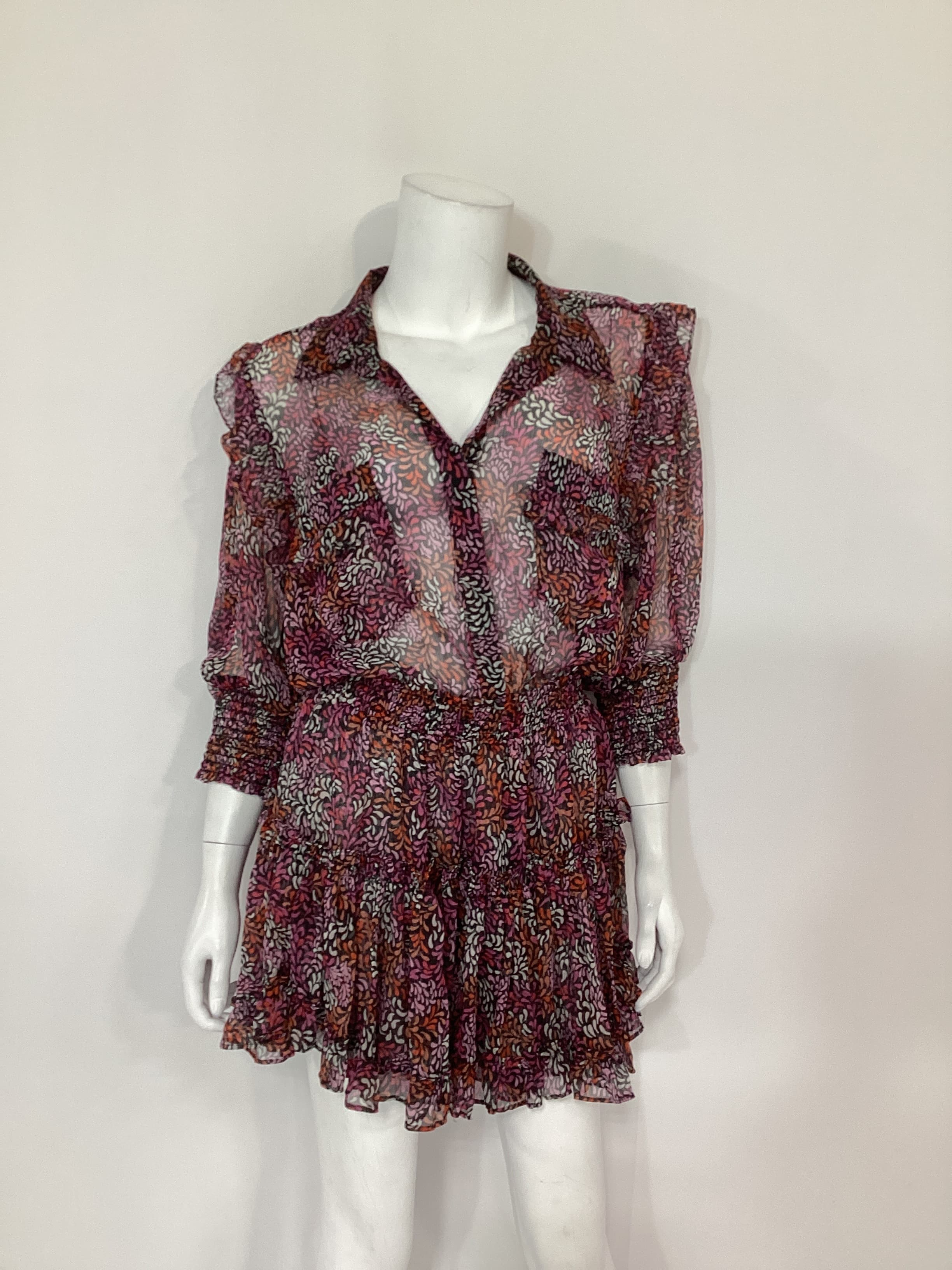 Amelie Dress In Autumn Leaves Ditsy - Image 4
