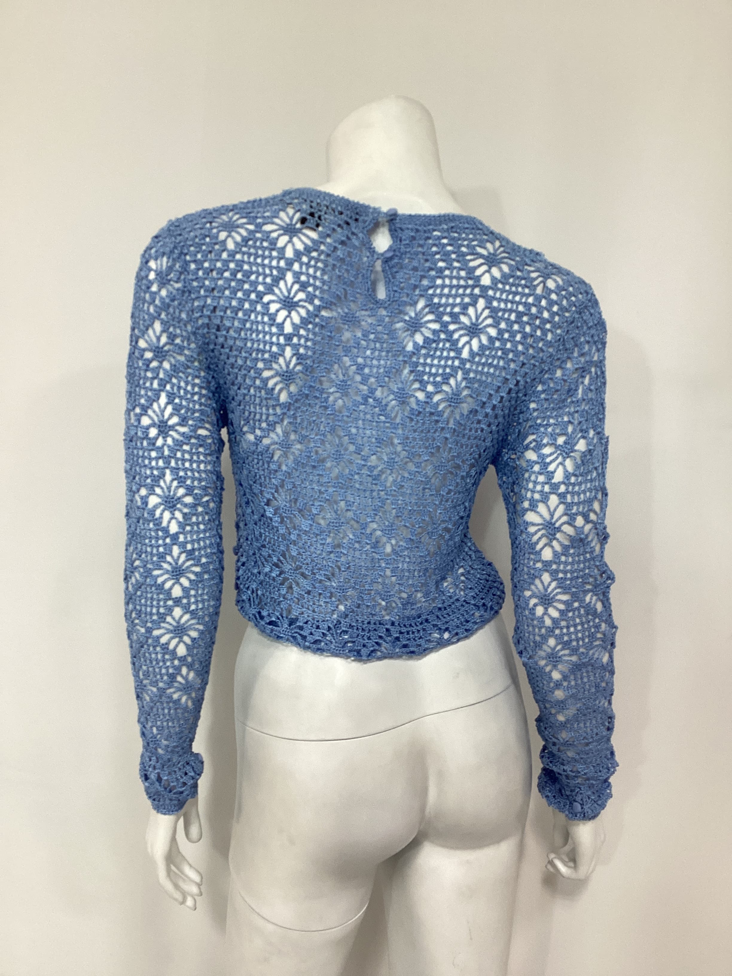 Parley Crochet Top In Sky Blue - Image 4