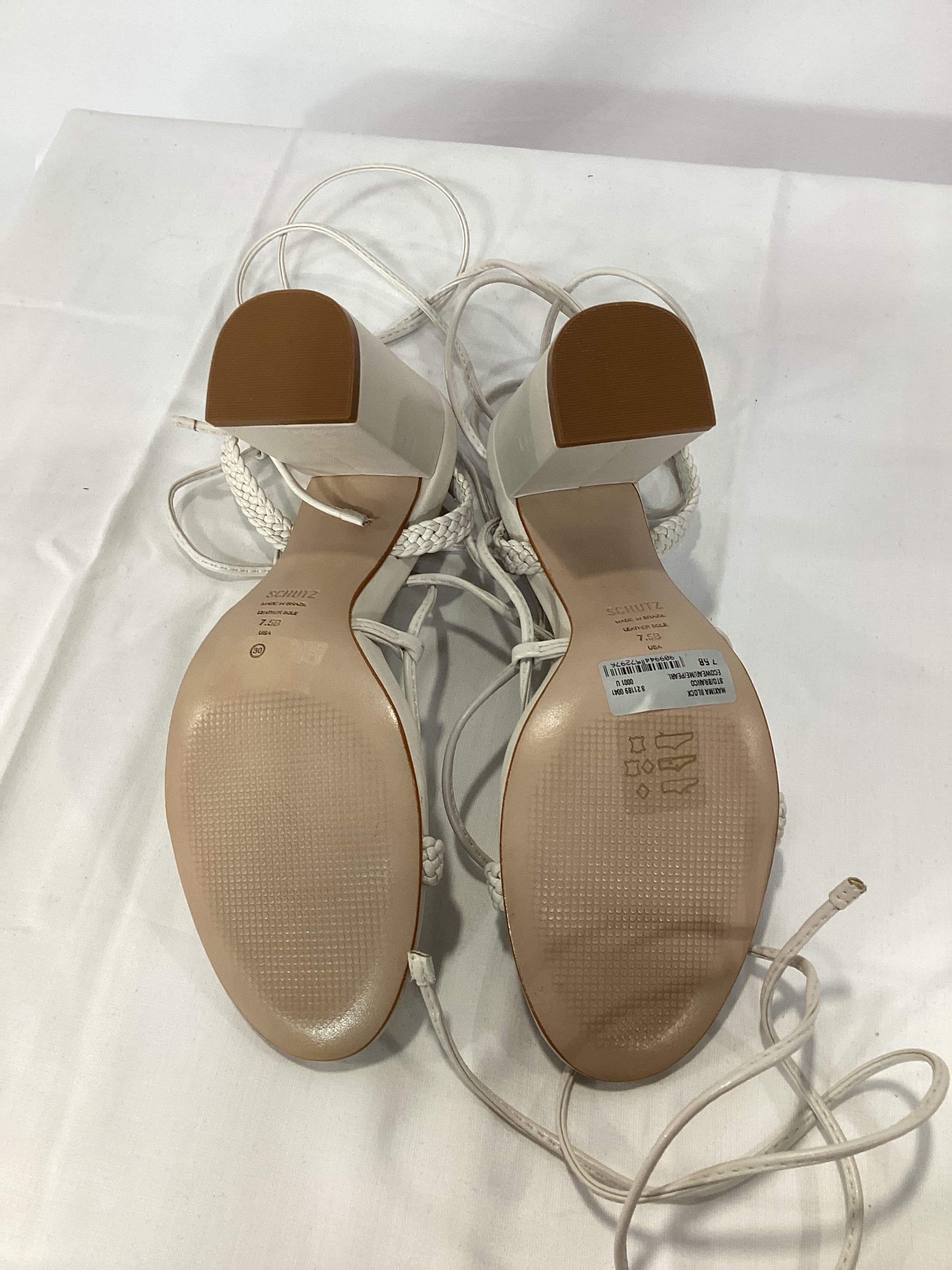 Maxima Block Heel In Pearl - Image 2