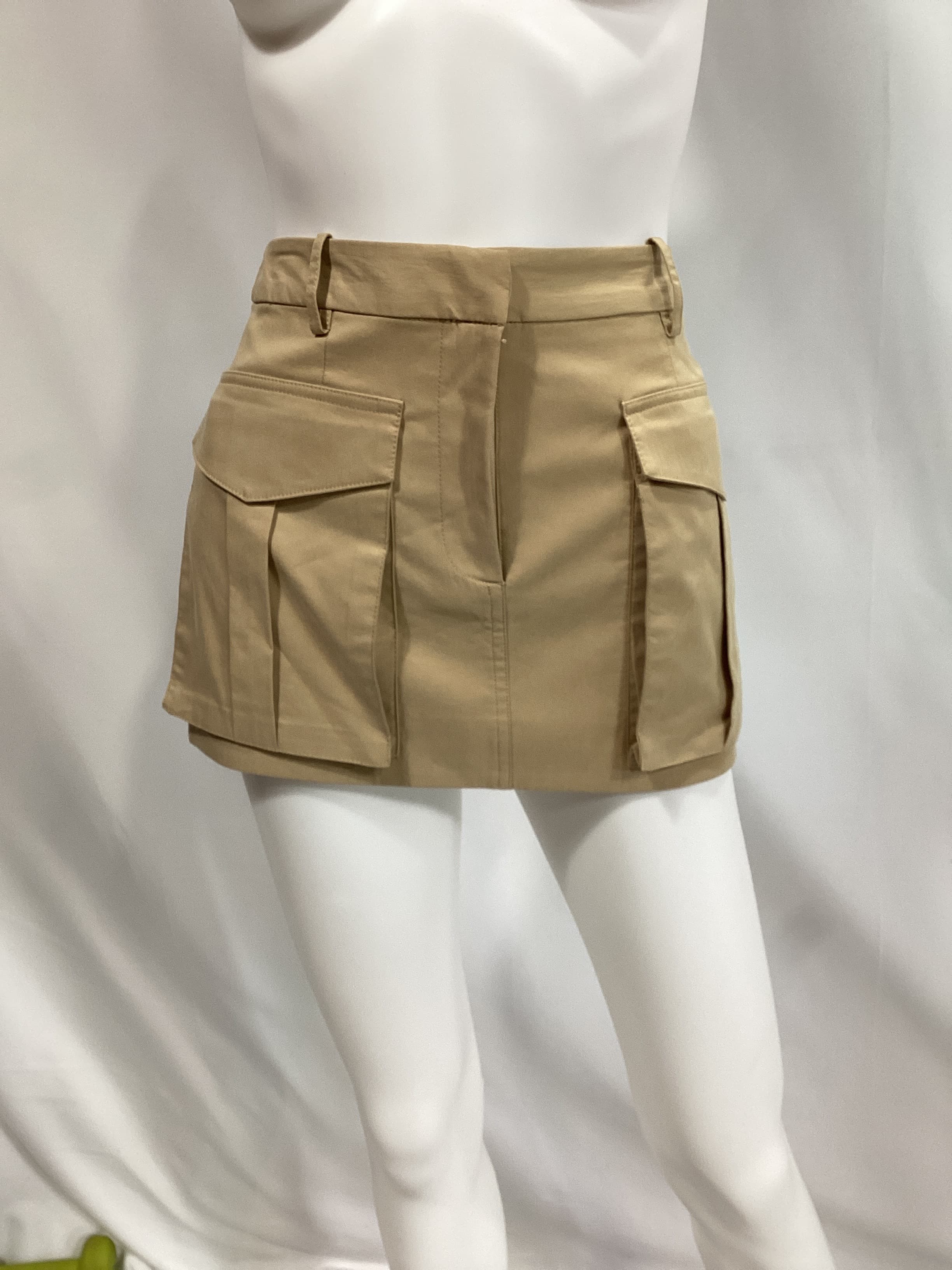 Sabato Utility Micro Mini Skirt In Tan - Image 4