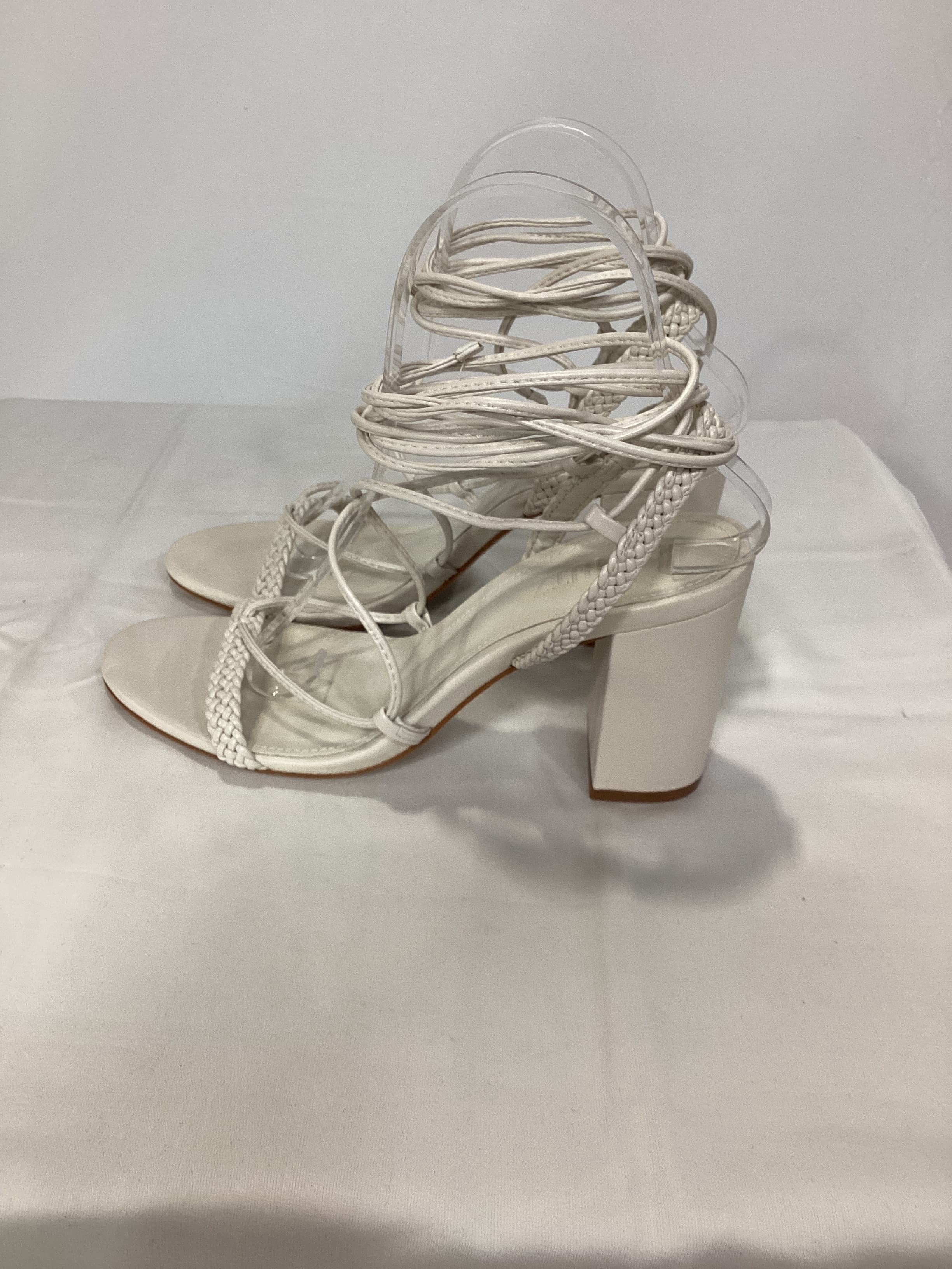 Maxima Block Heel In Pearl - Image 3
