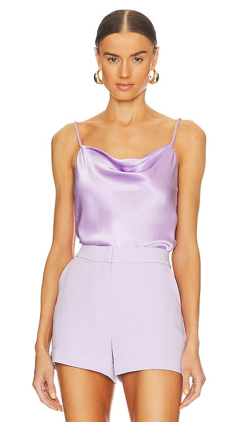 Braided Marta Cami In Lilac Wine - Image 1