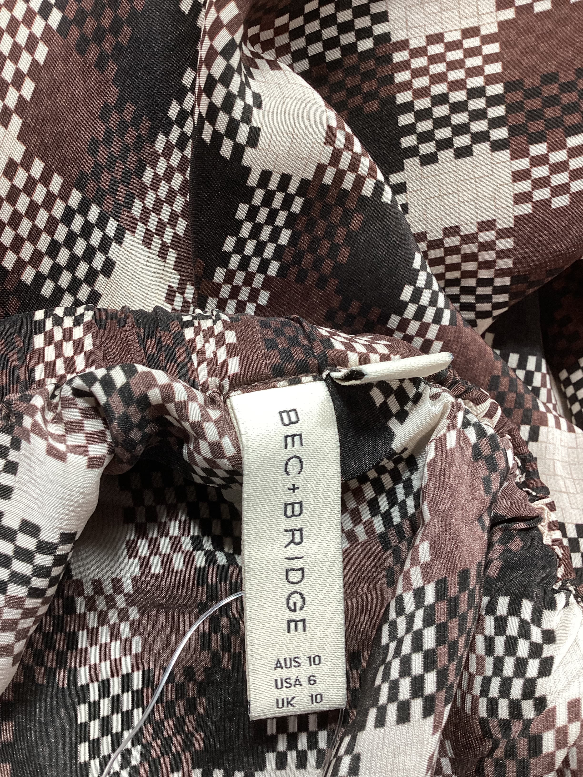 Chiara Drawstring Skirt In Basket Weave Check - Image 3