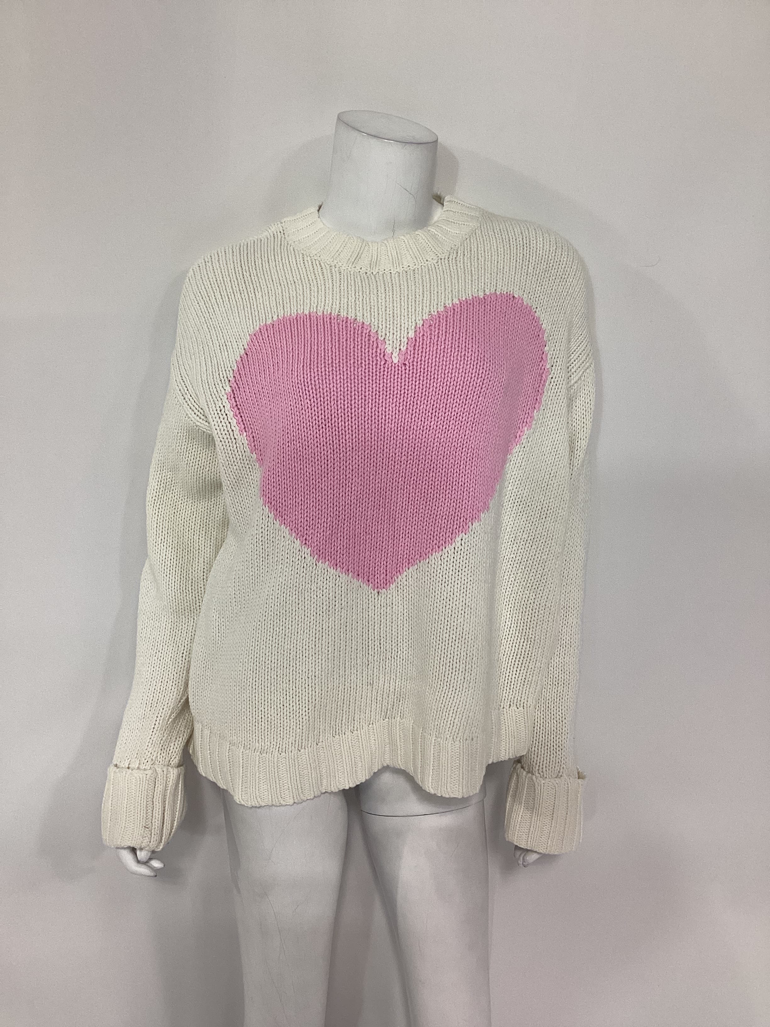 Sweetheart Sweater In Pink Heart - Image 4