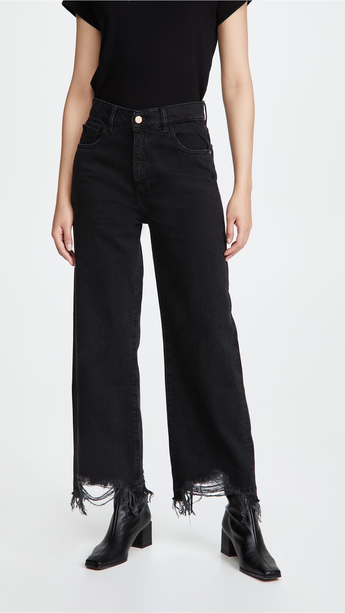 Hepburn Wide Leg High Rise Jeans - Image 1