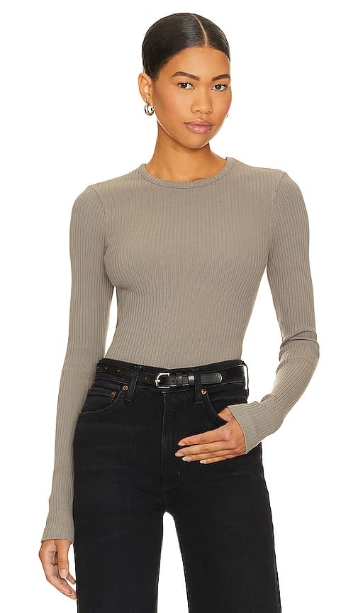 Alma Shrunken Crew Neck In Lwo - Image 1