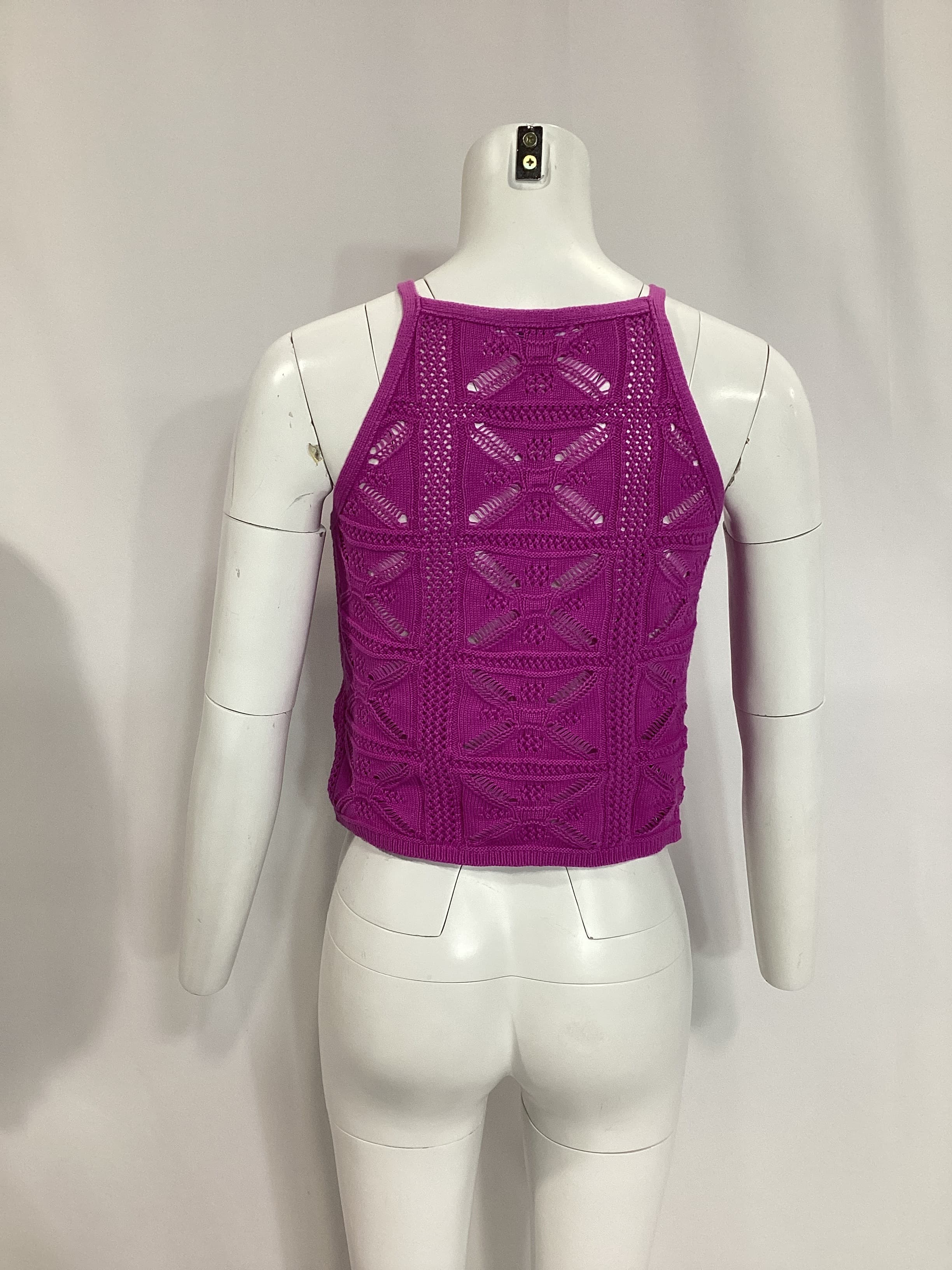 Crochet Halter Tank In Orchid - Image 4