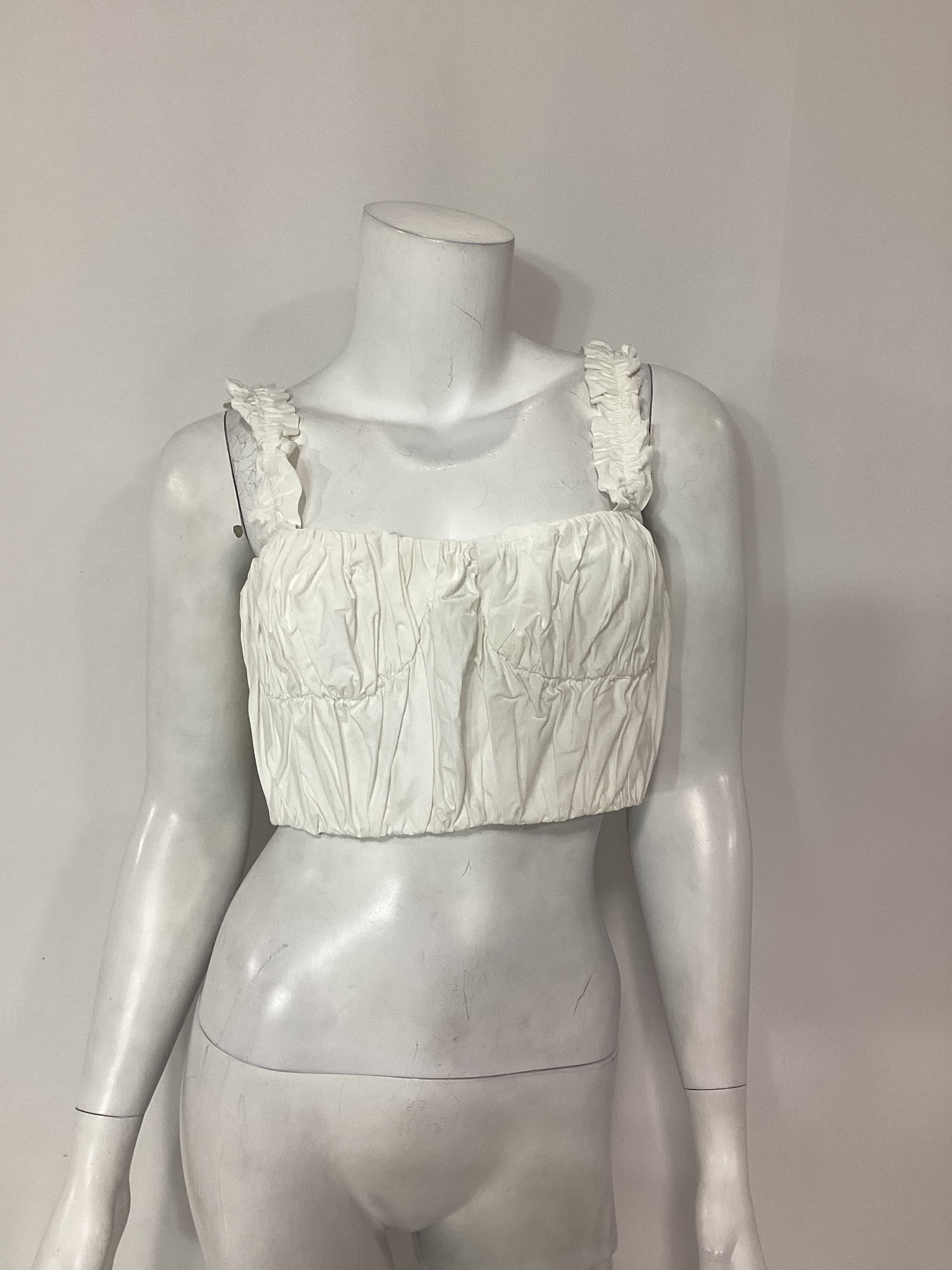Twain Crop Top In White - Image 2
