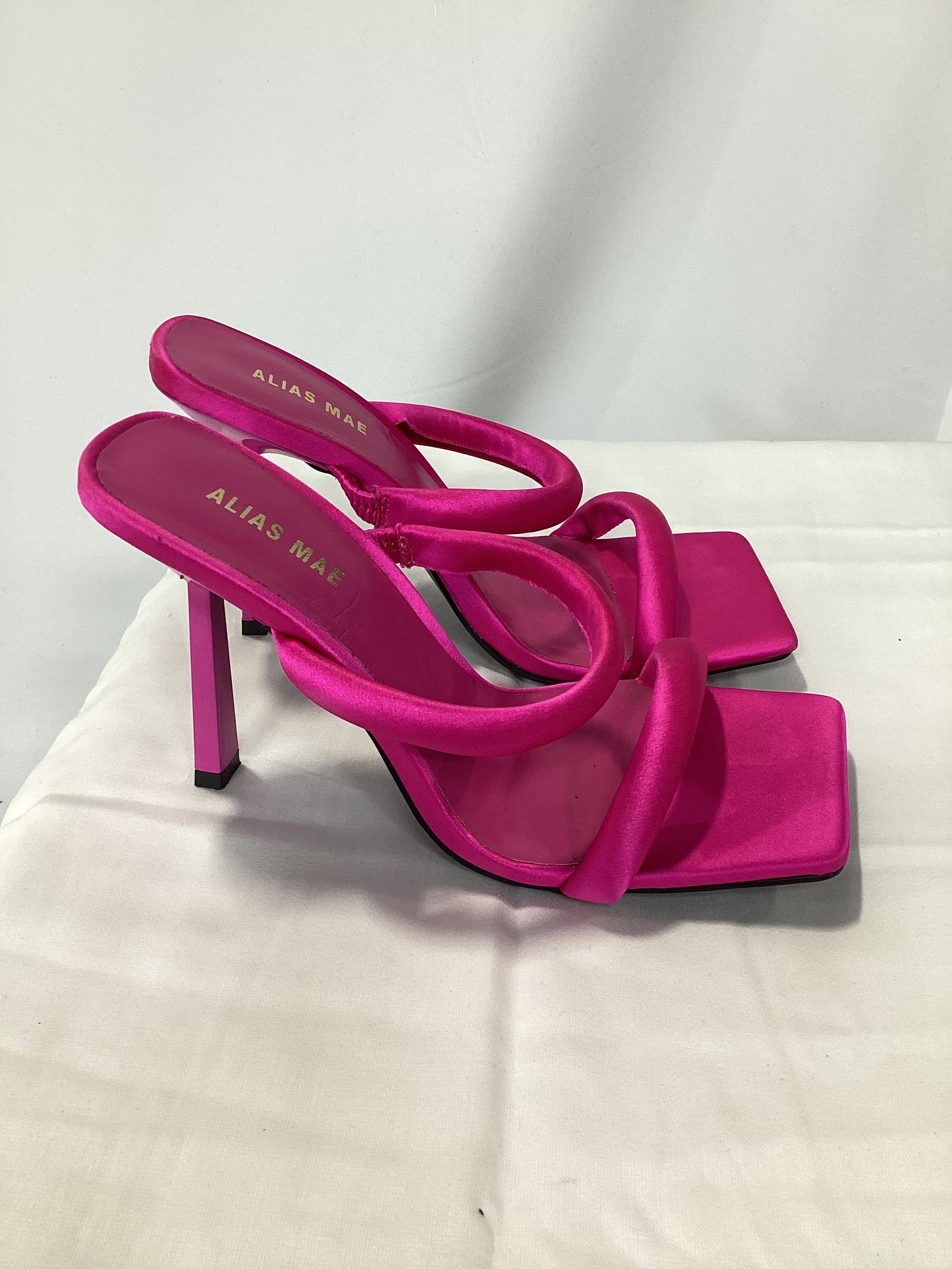 Ashley Mule In Pink Satin - Image 3