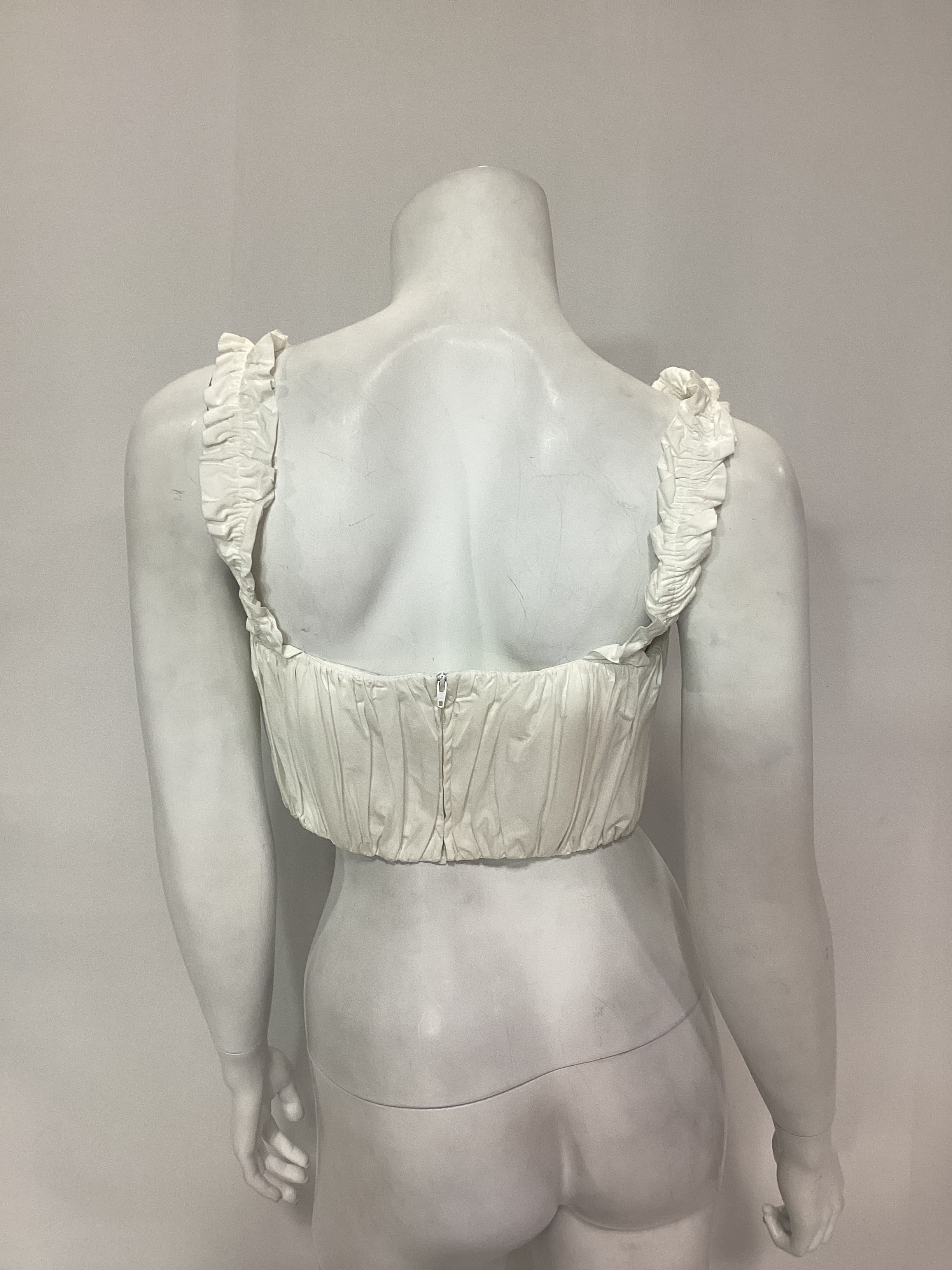 Twain Crop Top In White - Image 4