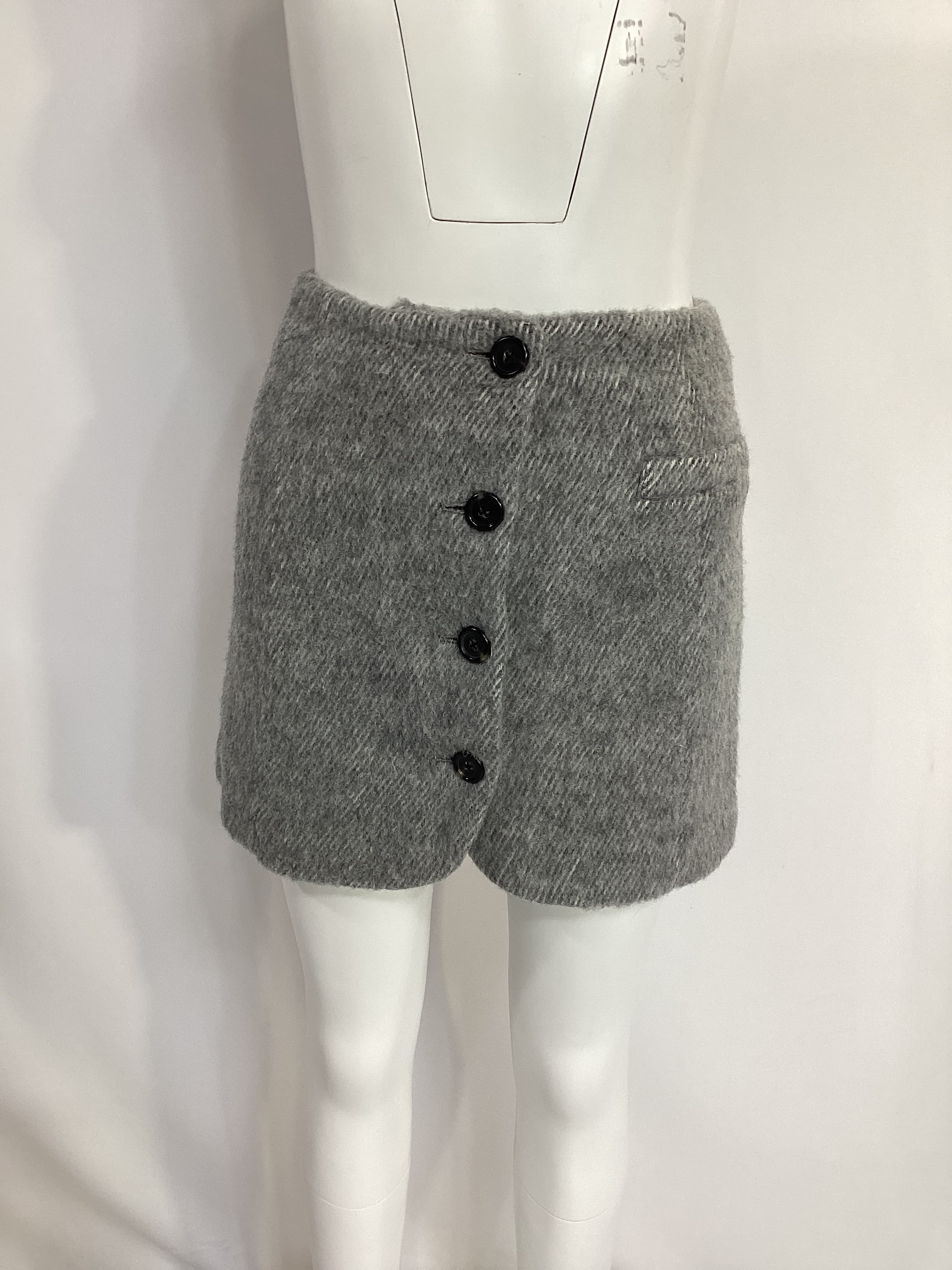 Blazer Mini Skirt In Grey Melange - Image 2