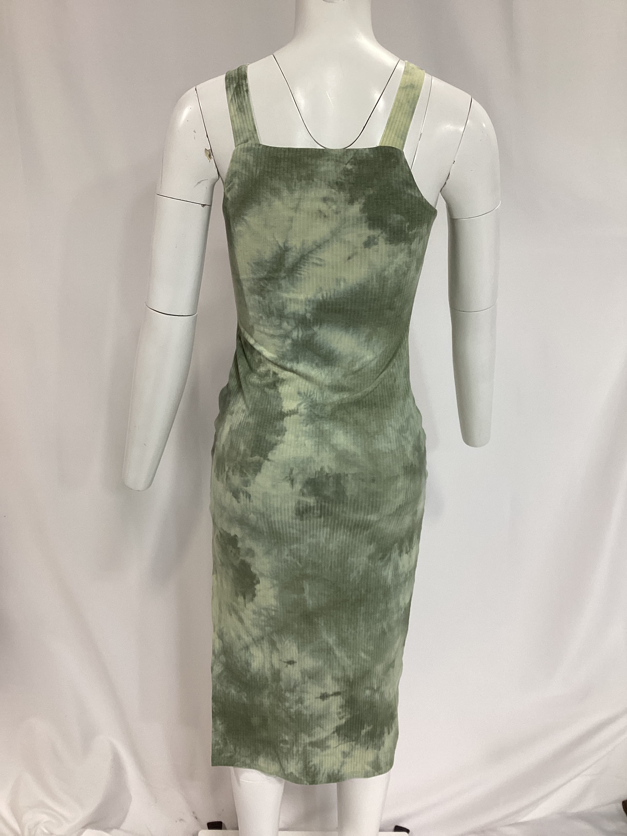 House Of Harlow 1960 X Revolve Tali Midi Dress In Olive Green Tie Dye - Image 3